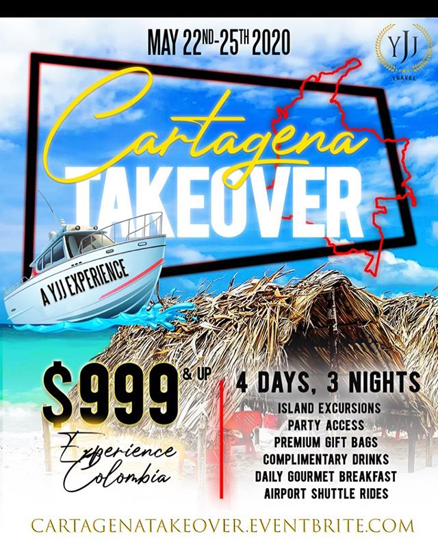 Come travel with #yjjtravel to Cartagena, Colombia, Memorial Day weekend #2020 5/22-5/25 #colombia #cartagena #cartagenatakeover #mansion #speedboats #love #dance #luxury #yachts #ocean #beach #cholon #rosarioislands #carnival #VIP #exclusive #beauti