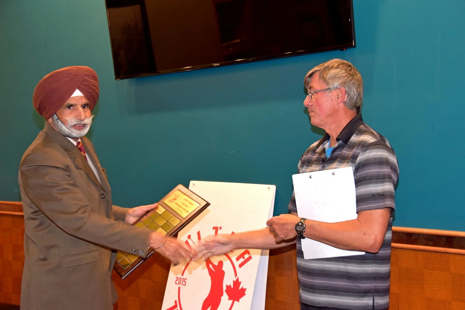 ‘Ambassador of the Year’ went to Harnek Toor , presented by Club president Dave McDonald. 