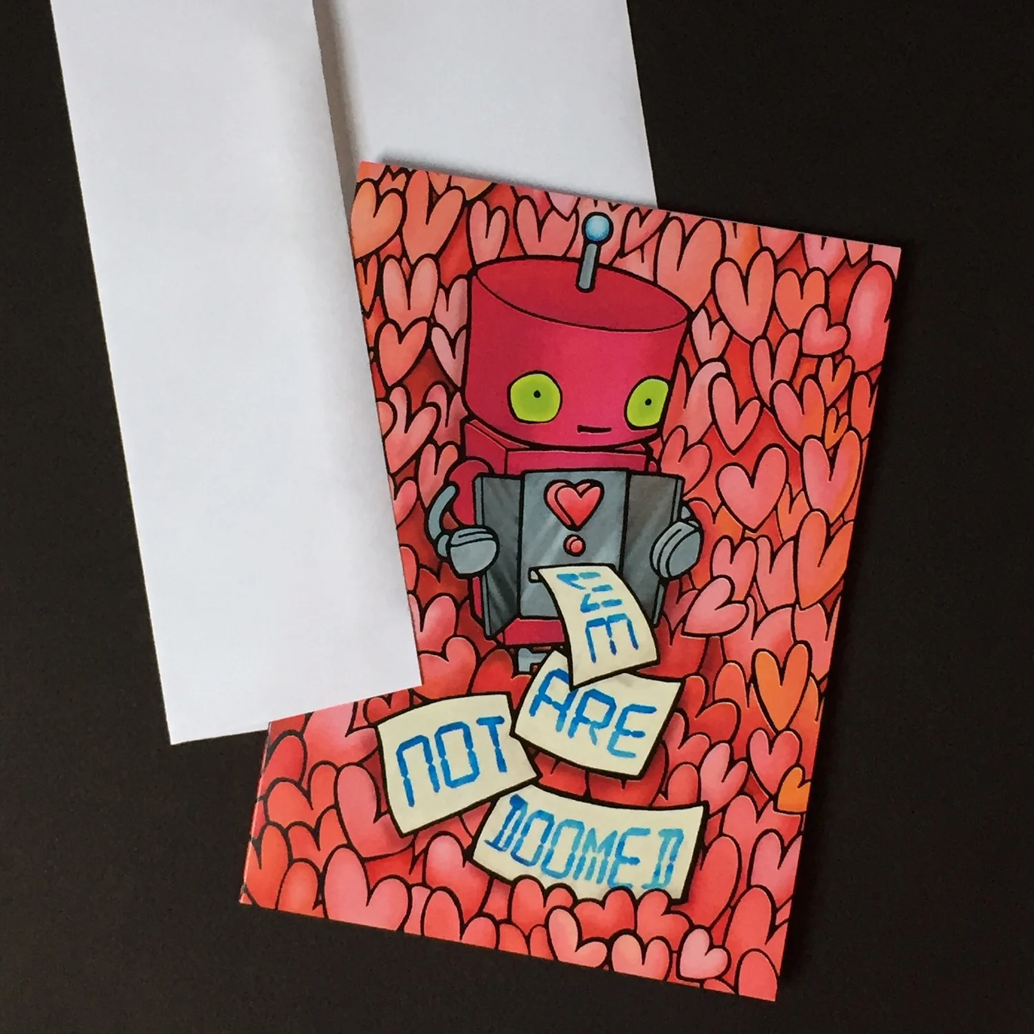 With Square Flap White Envelope