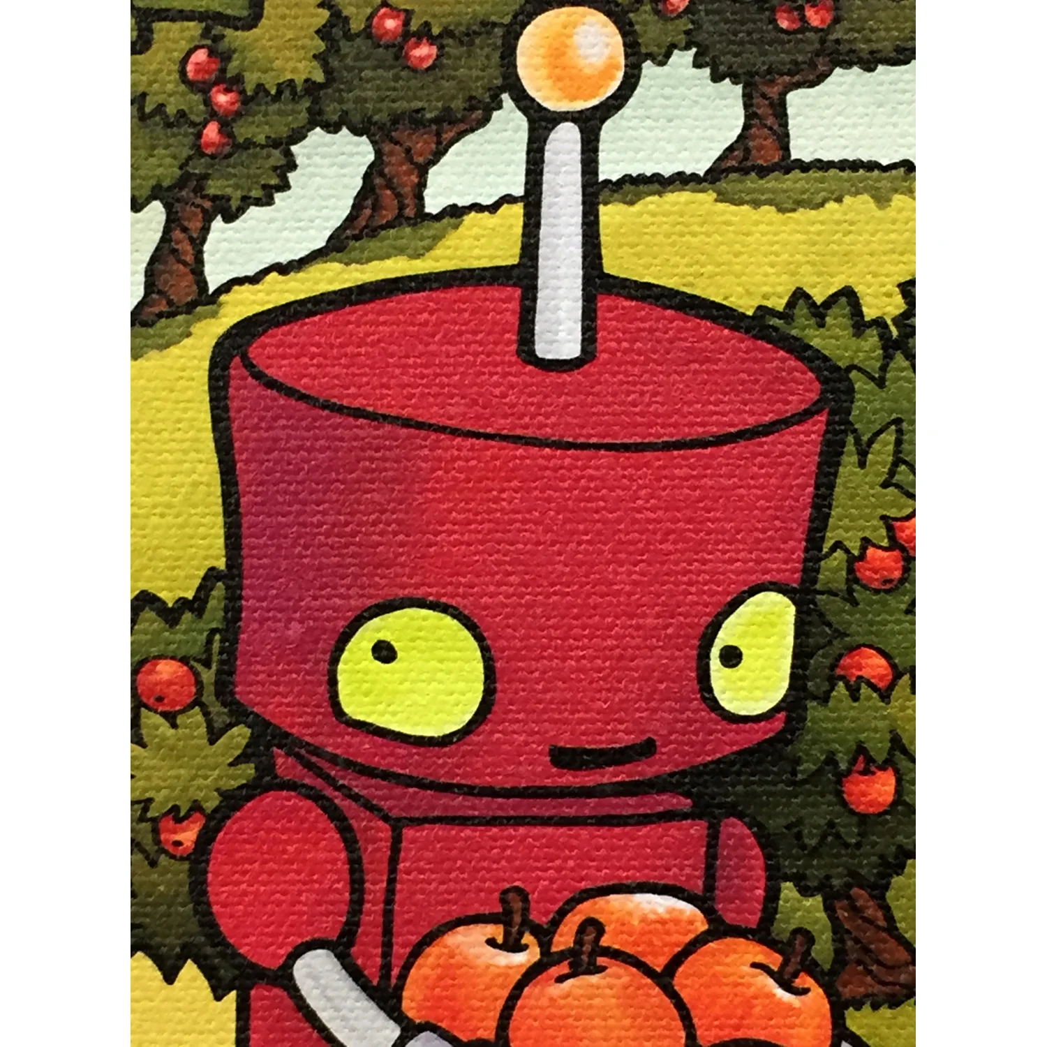 Detail of Robot print on canvas Orchard