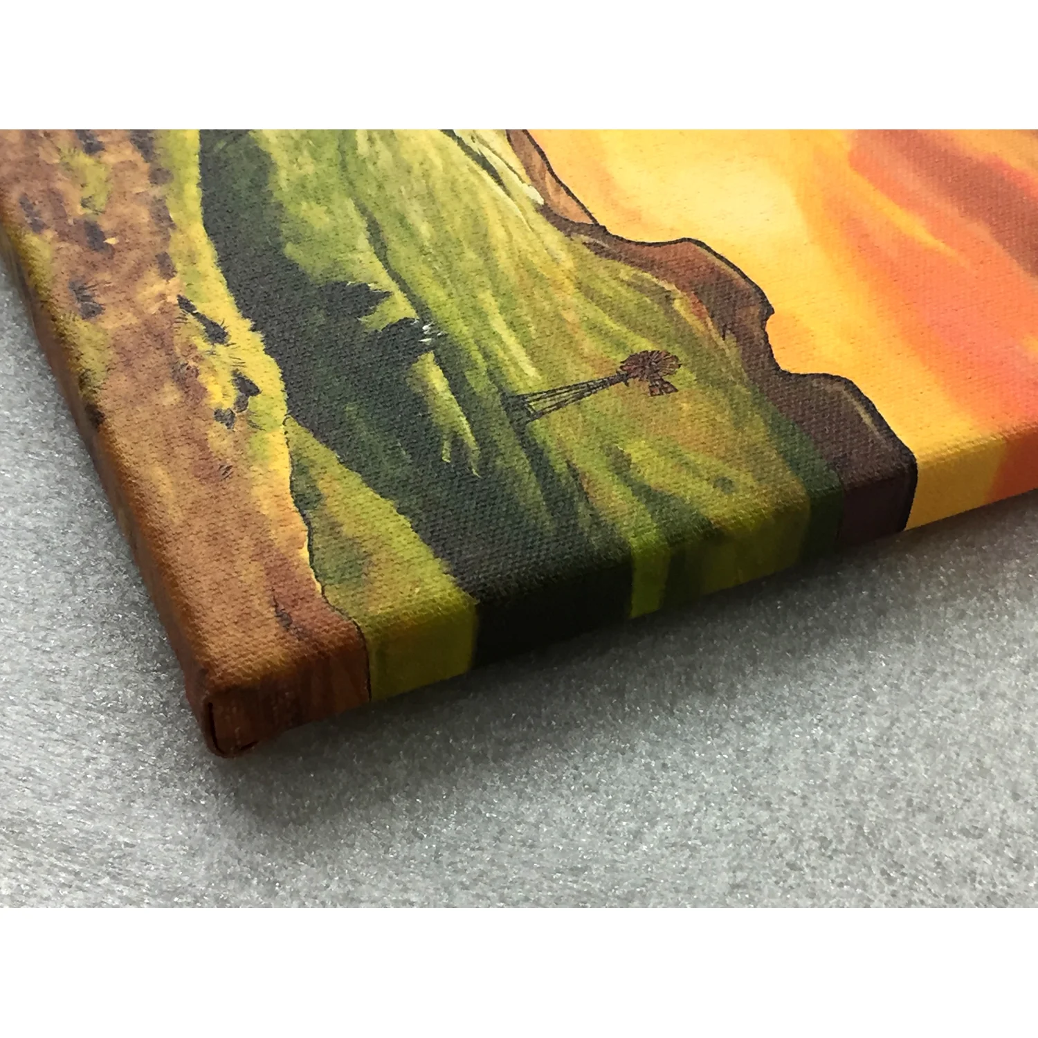 Gallery wrap edge on Robot canvas print 8x10 Hill Country