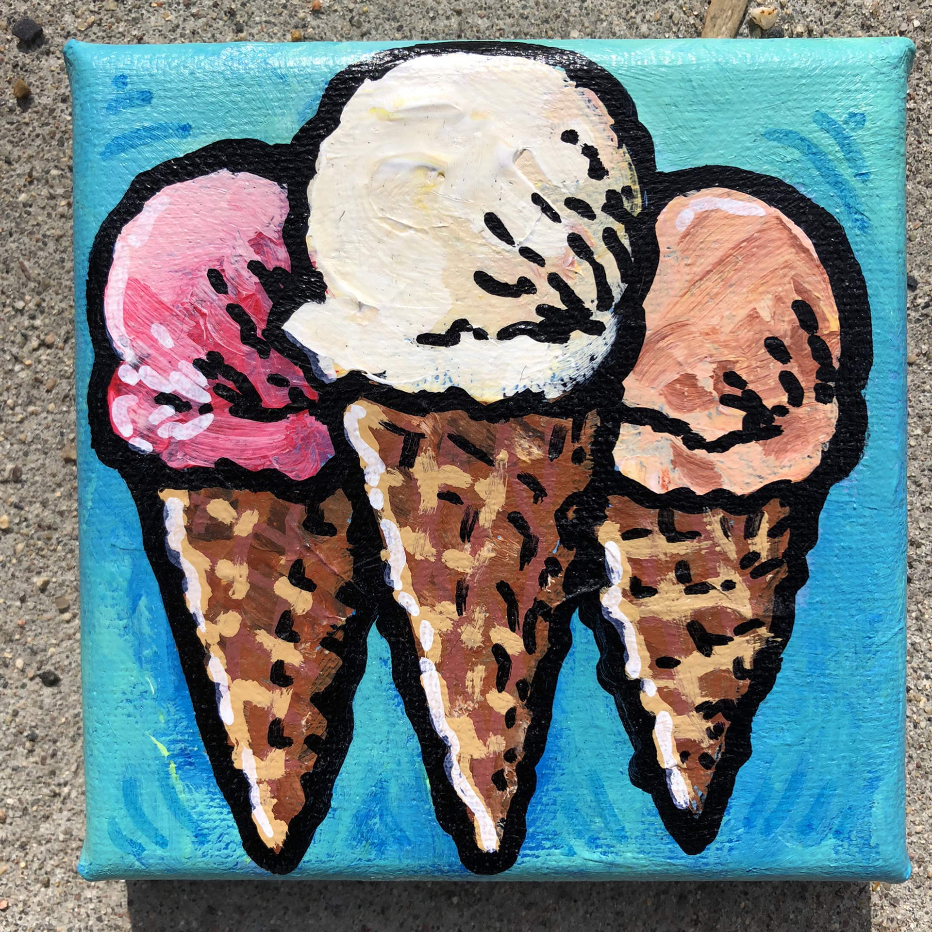 Triple Fun - Tiny Ice Cream Painting — Inside The Robot