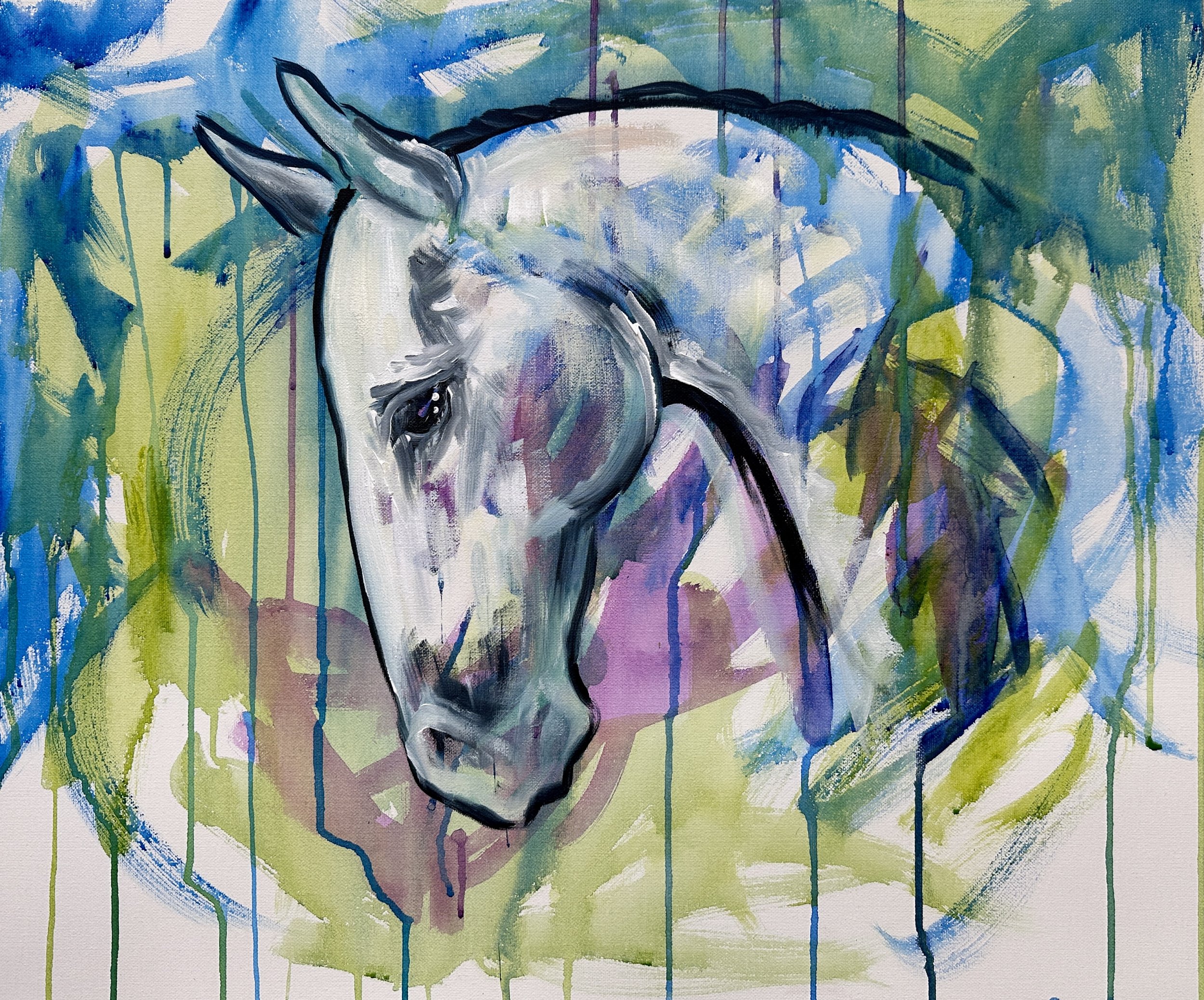 MN Horse Expo - Live Paintings // Saddlebred - Head