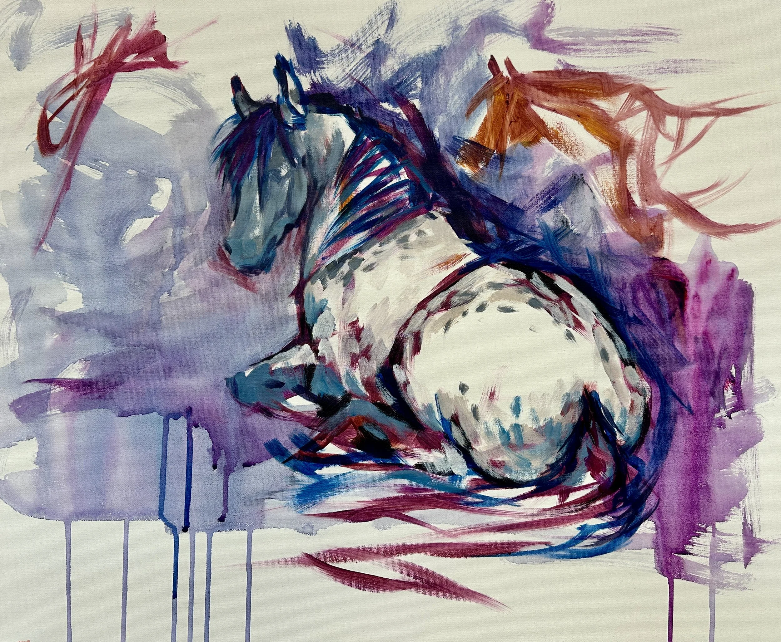 MN Horse Expo - Live Paintings // Nokota - Resting