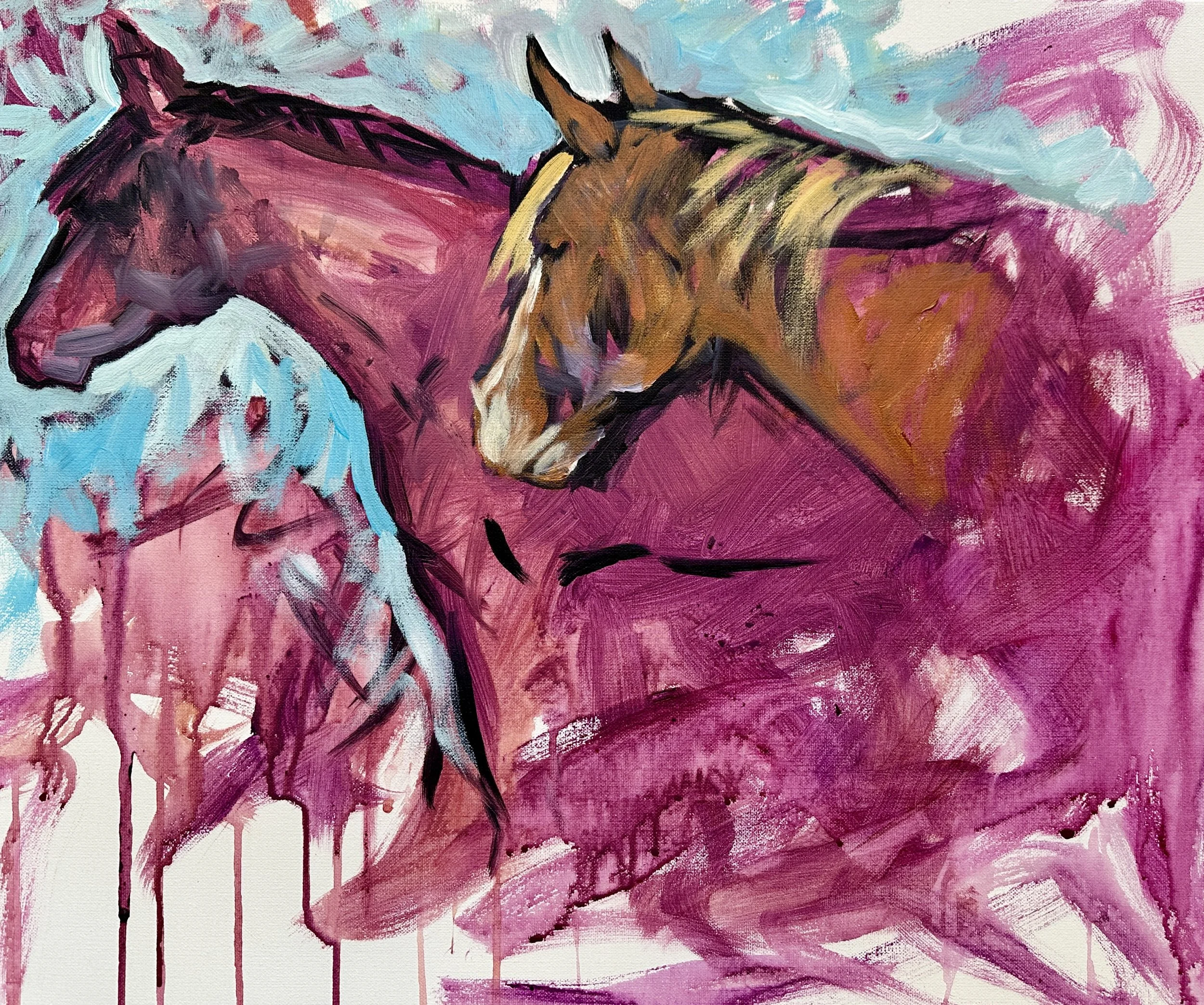 MN Horse Expo - Live Paintings // Nokota Pair