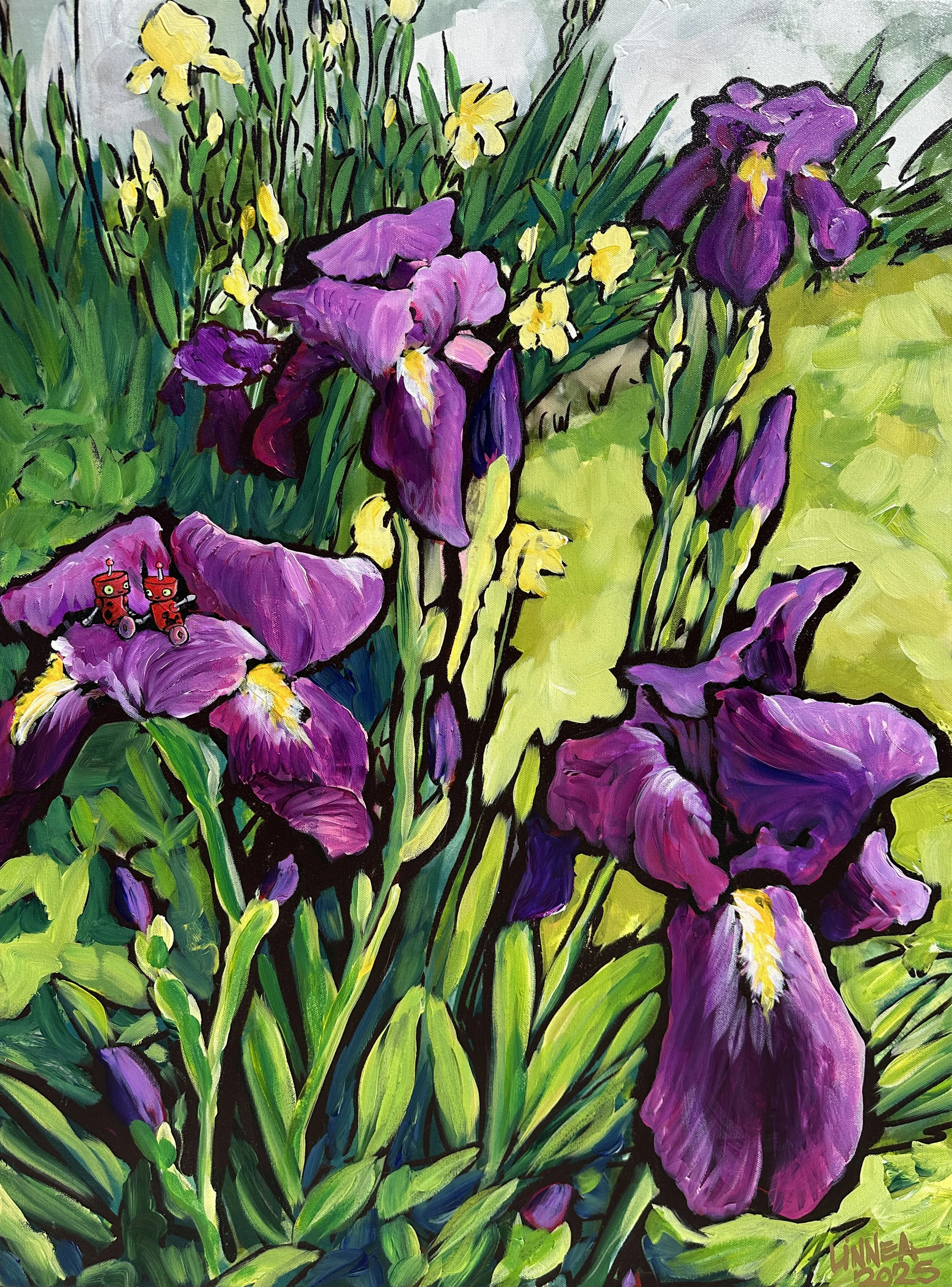 Sun, and Candy-Scent of Irises, 4 Years Old In June (Ladybugs)