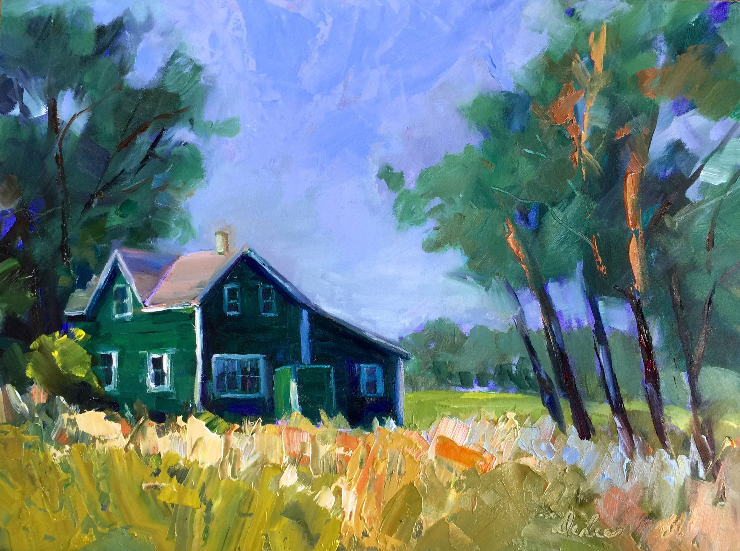 Hunter Green 
(Motherwell Homestead)
Oil, 9 x 12
Available