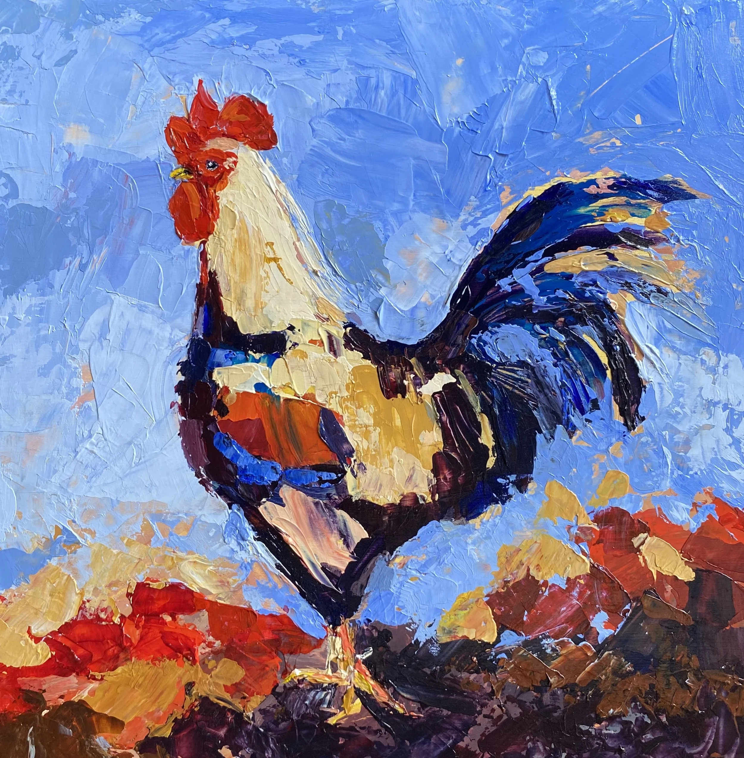 Ain't Nobody Here But Us Chickens
Acrylic, 12 x 12
Available