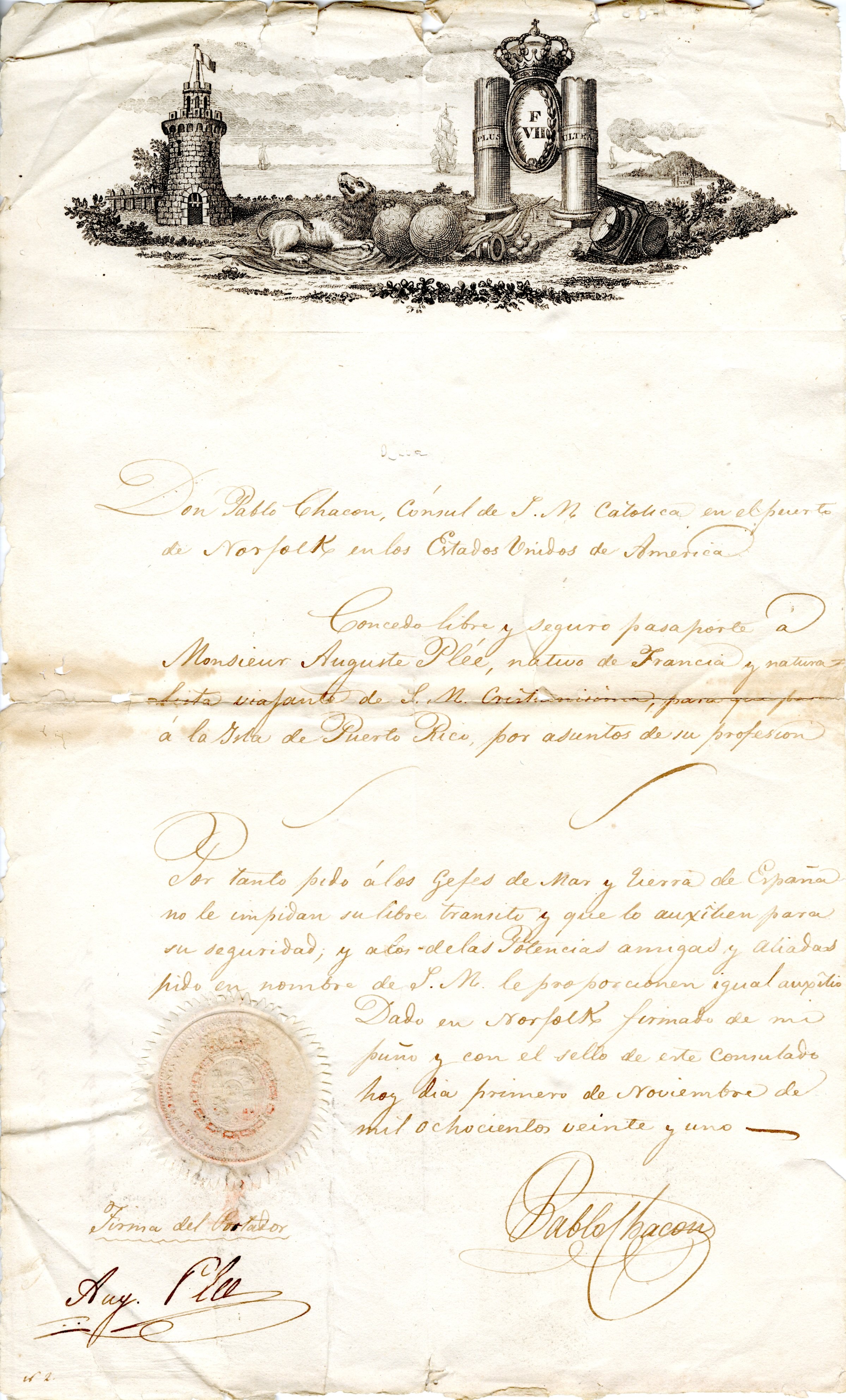 Auguste Plée - dibujos a lápiz de los pueblos de la isla que visitó.