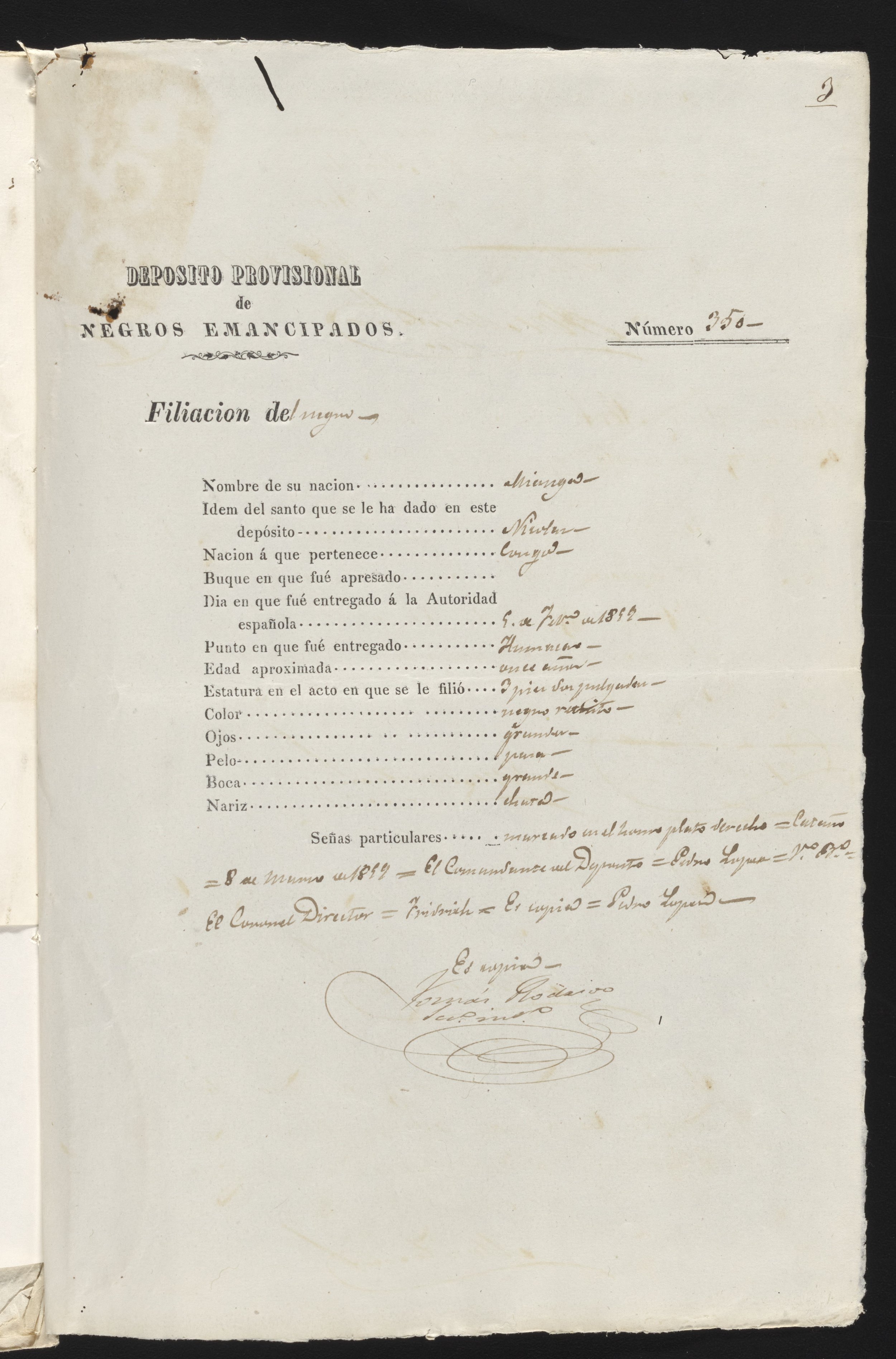 Registros remanentes del fondo Gobernadores Españoles.