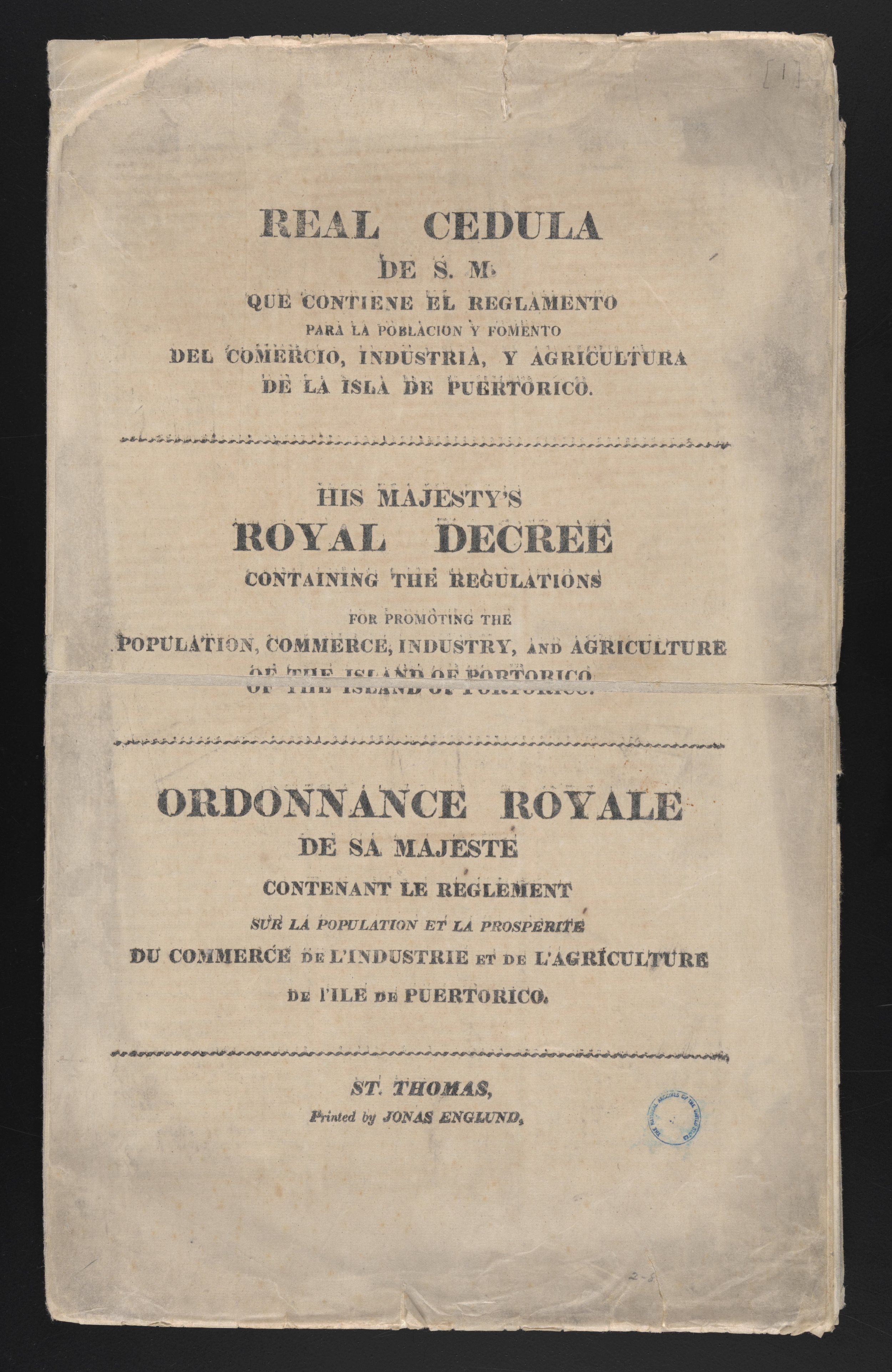 La Real Cédula de Gracias de 1815.