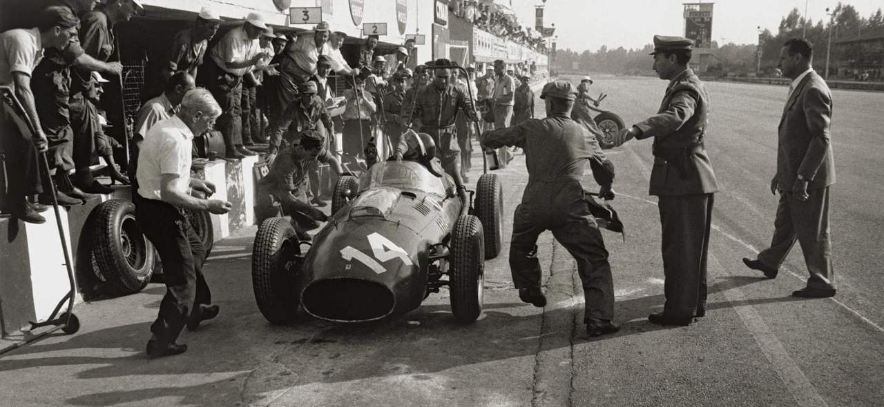 JESSE ALEXANDER, Ferrari Pit Stop, Monza, Italy, 1958