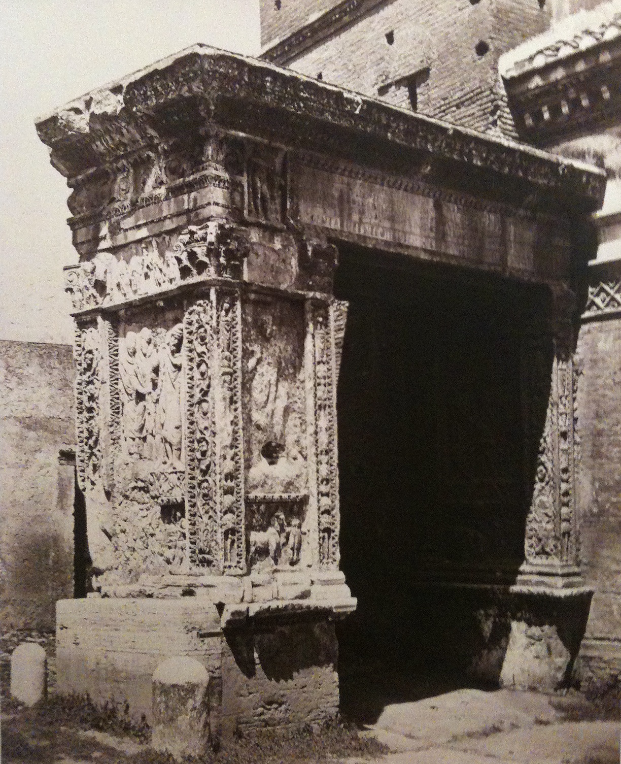 BISSON FRÈRES, Arch of the Silver Smith , Rome Mammoth Plate, c. 1865