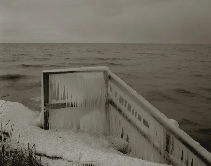 KOICHIRO KURITA, Iced Fence, Lake Ontario, New York, 1991