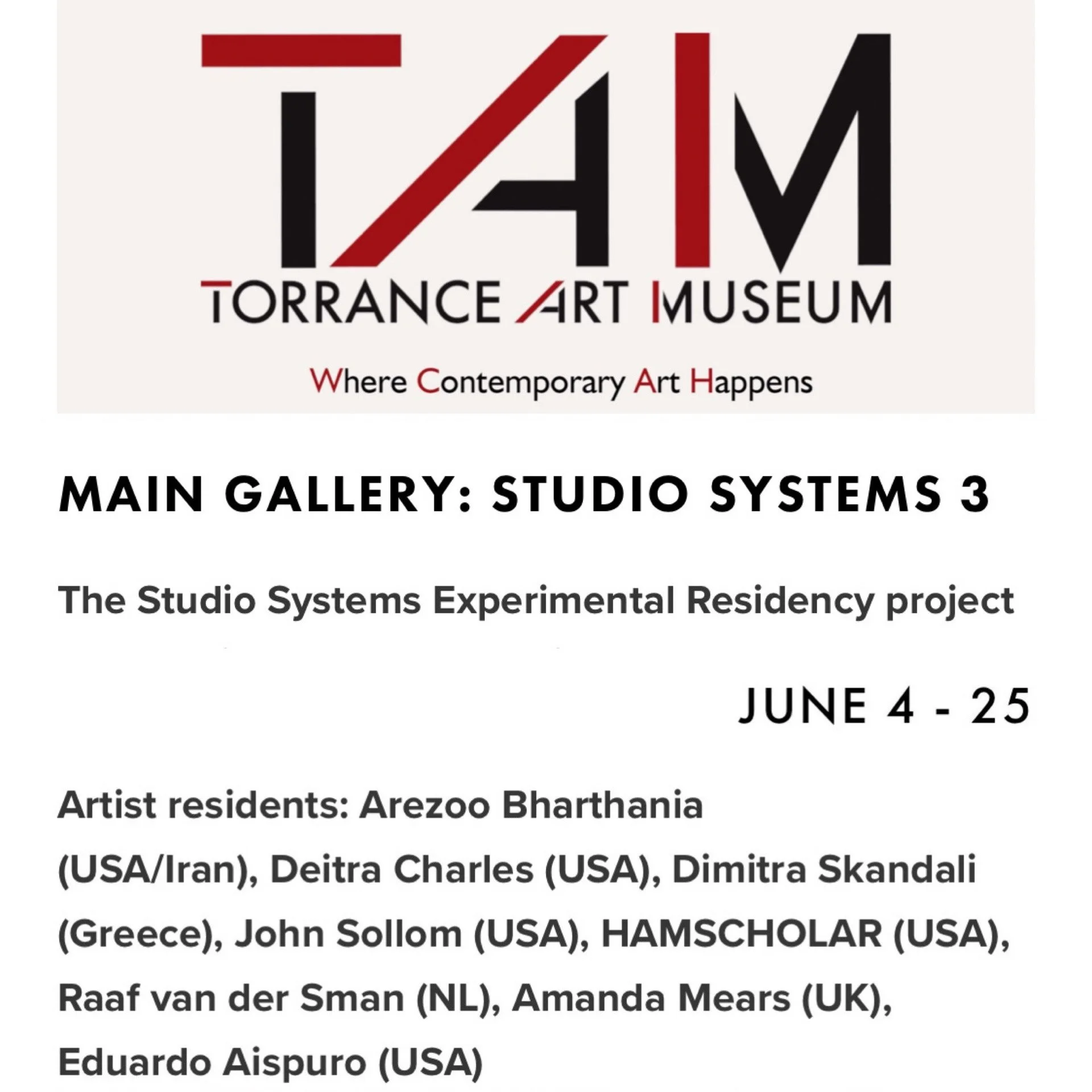 June 2022 Artist Residency at Torrance Art Museum, CA