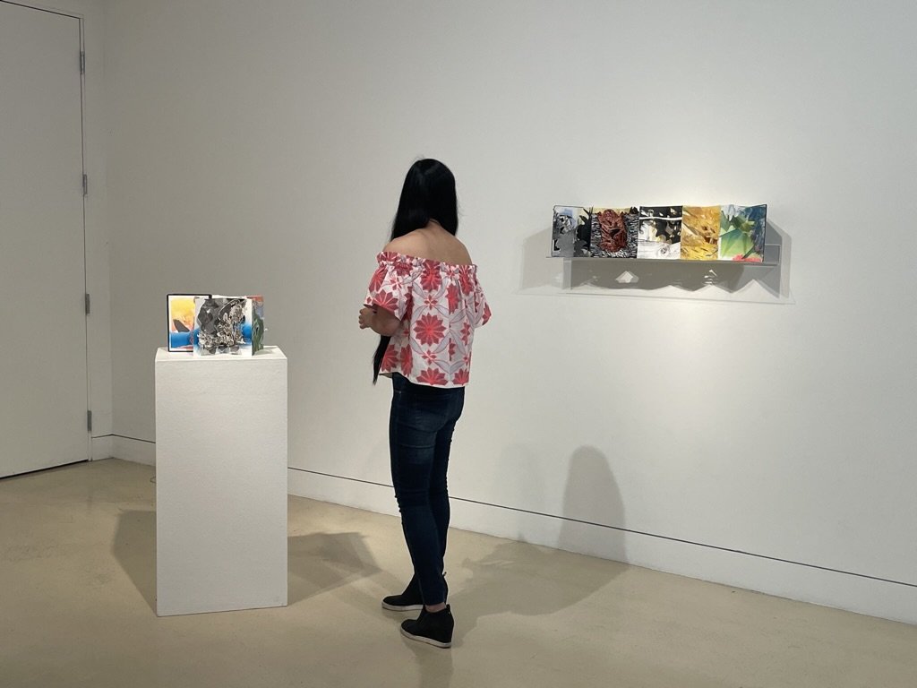 Installation view at Torrance Art Museum end of residency show, 2022