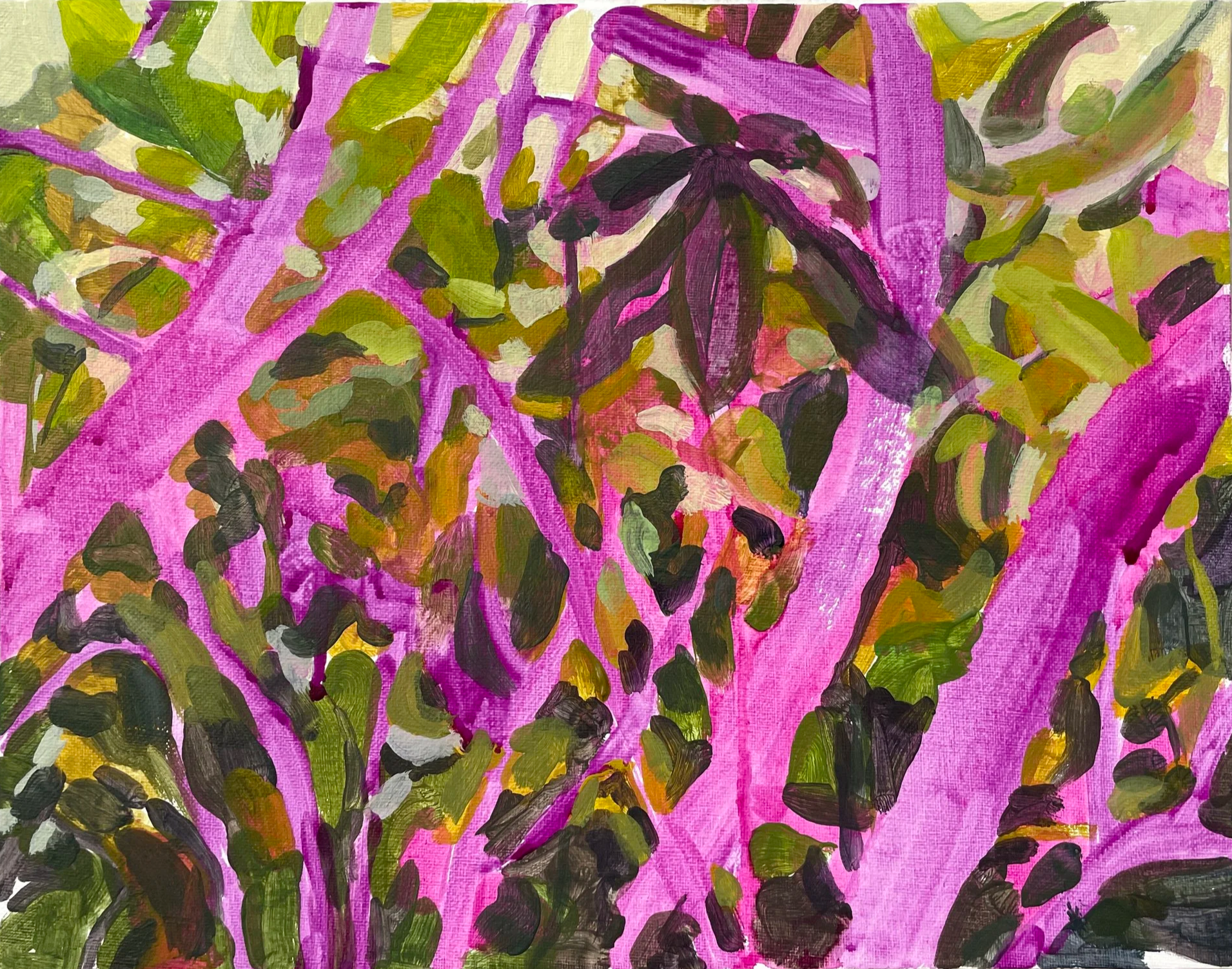 Spring 7, 2022, acrylic on board, 11"x14"/27x35 cm