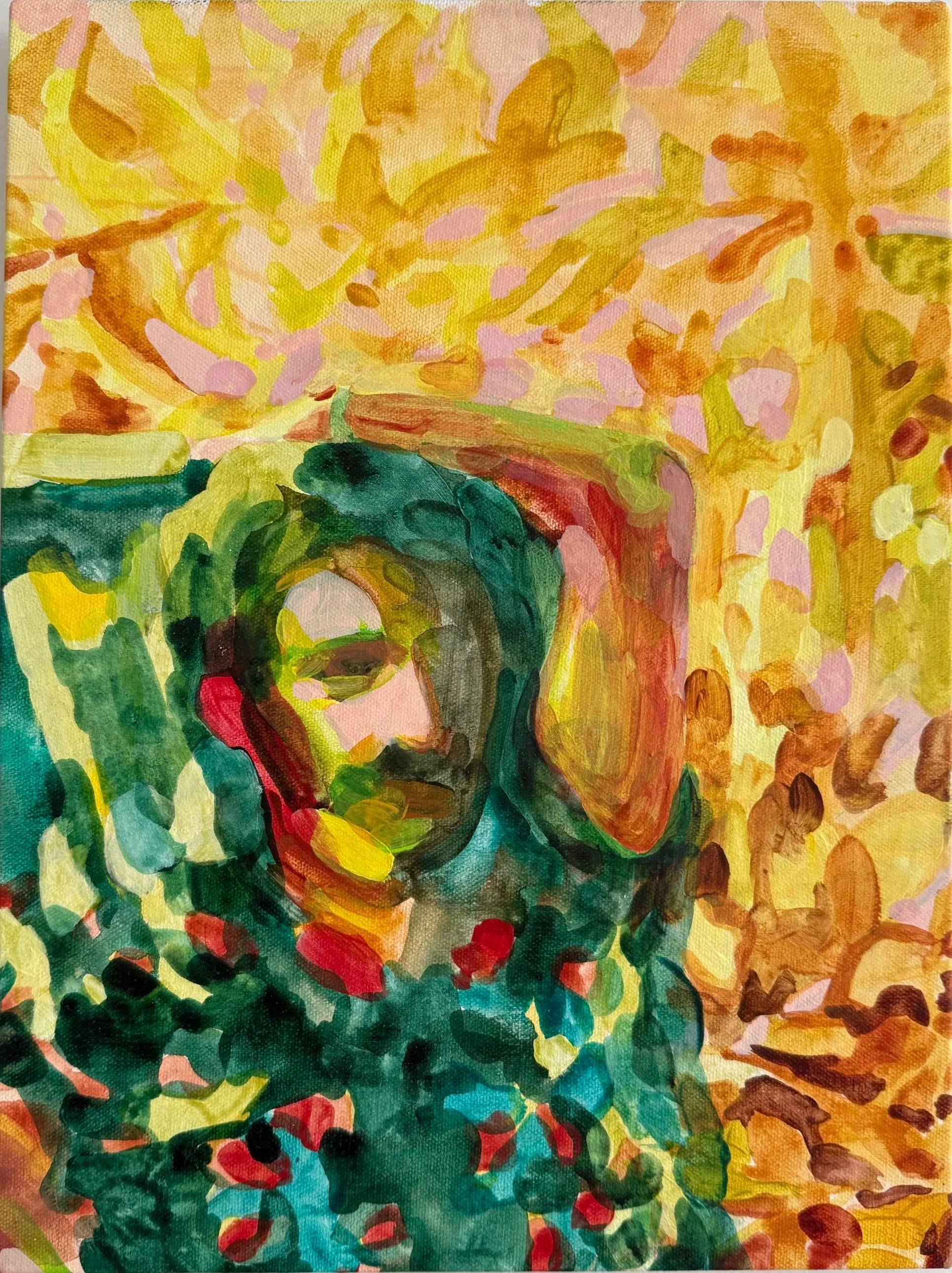 Orchard, acrylic on canvas 16"x12"/ 41x30cm