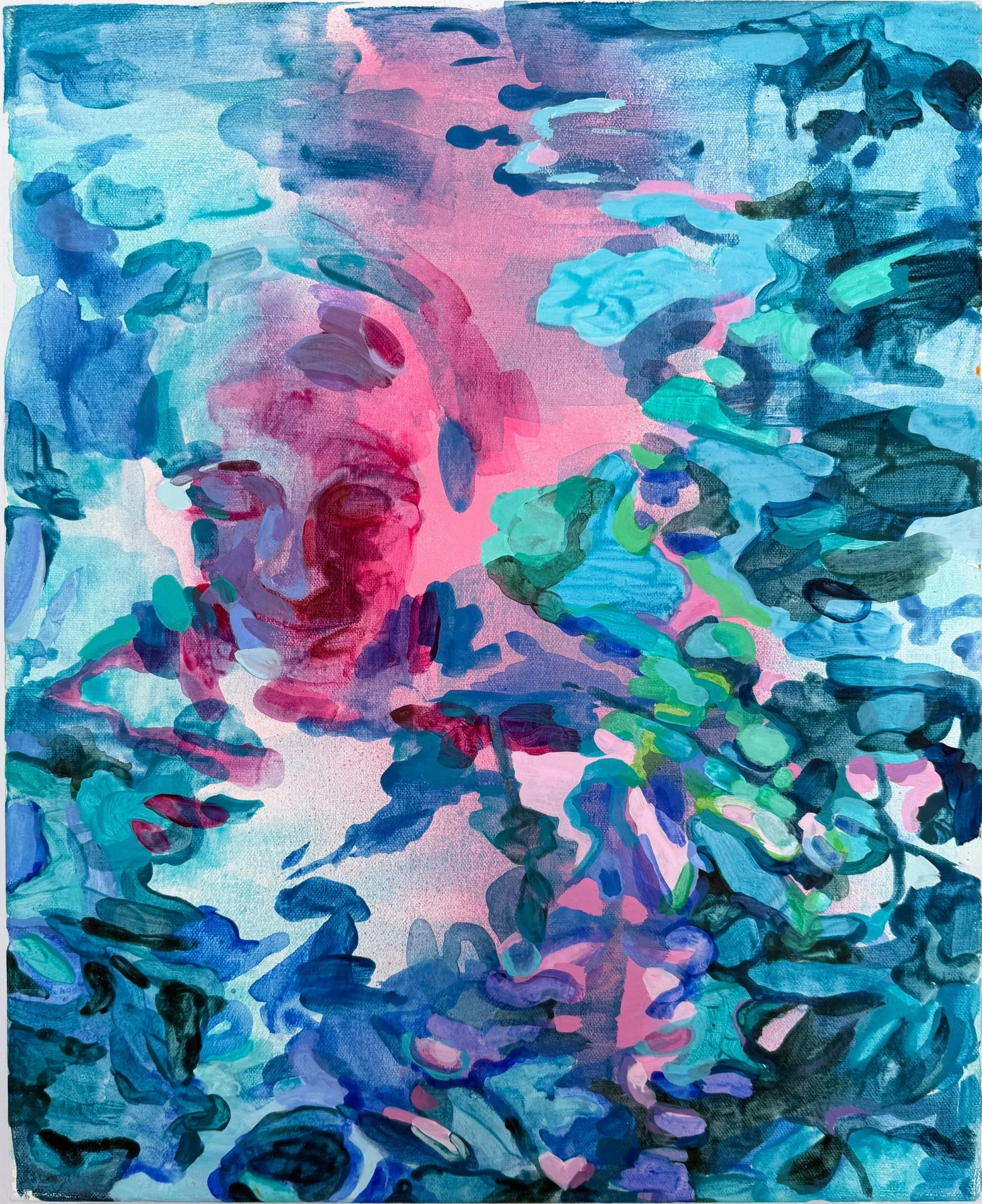Night Swimmer 2, 2023, acrylic on canvas, 20 x16 inches/51x41cm