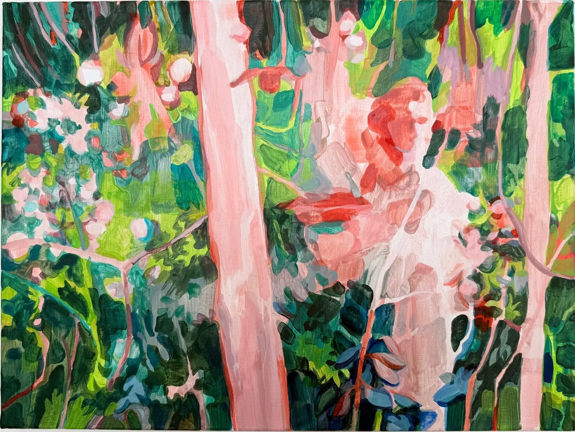 My Mother Talks to Ghosts, 2025, acrylic on canvas, 12 x 16 inches/30x41cm
