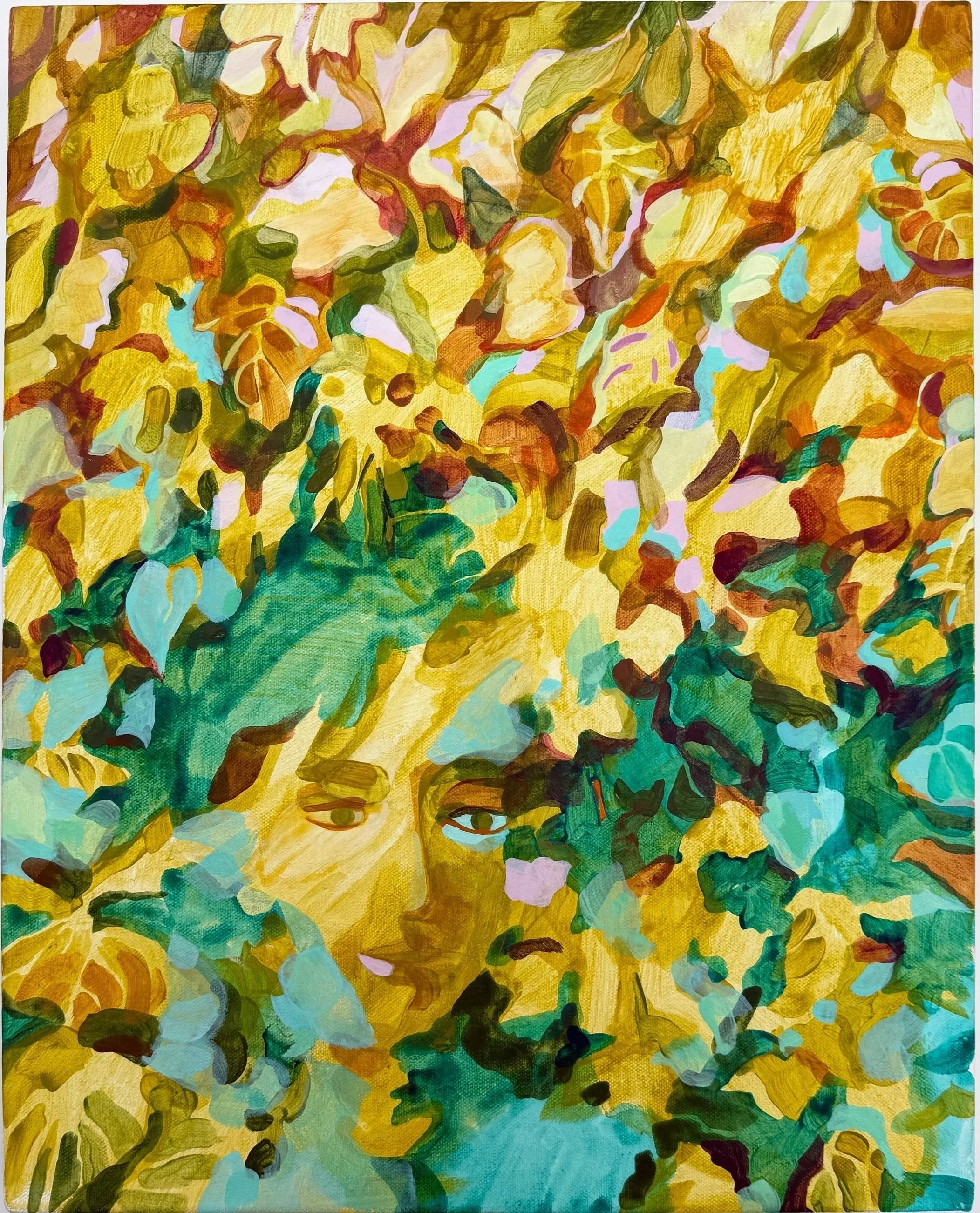 Forest Bather, acrylic on canvas 20"x16"/ 51x41cm