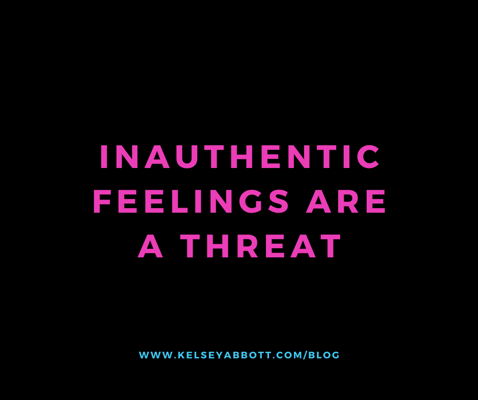 Inauthentic Feelings are a Threat