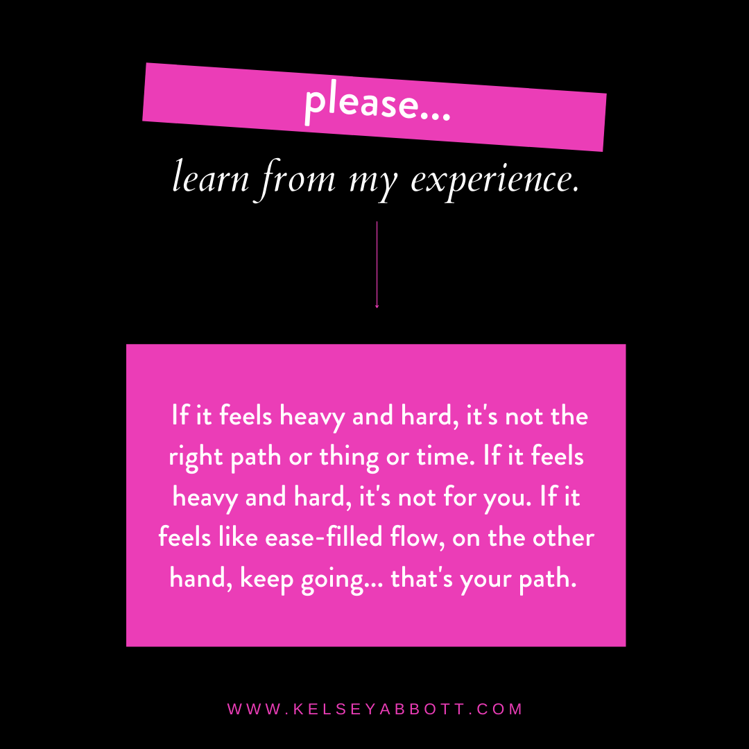 learn from my experience