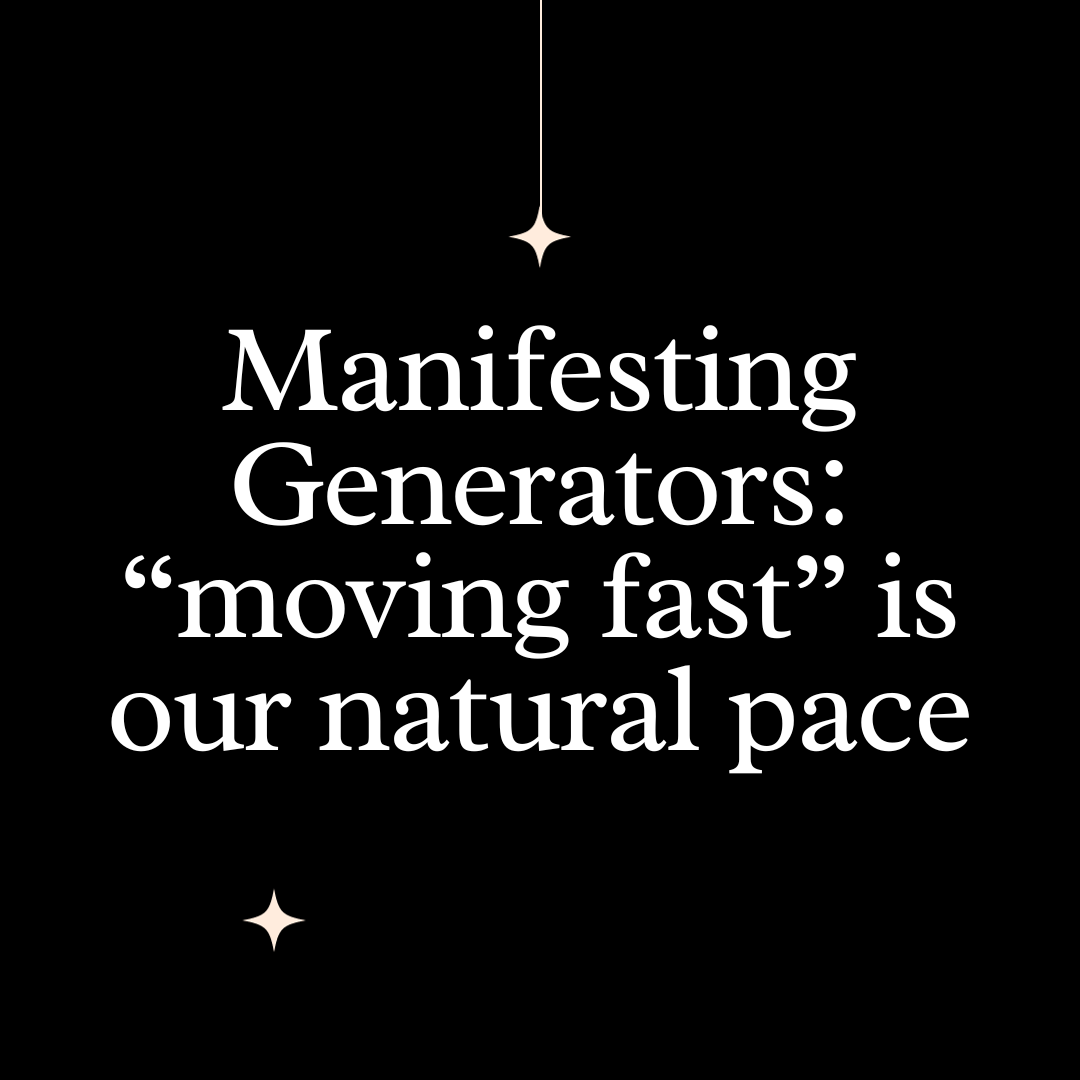 Manifesting Generators: “moving fast” is our natural pace