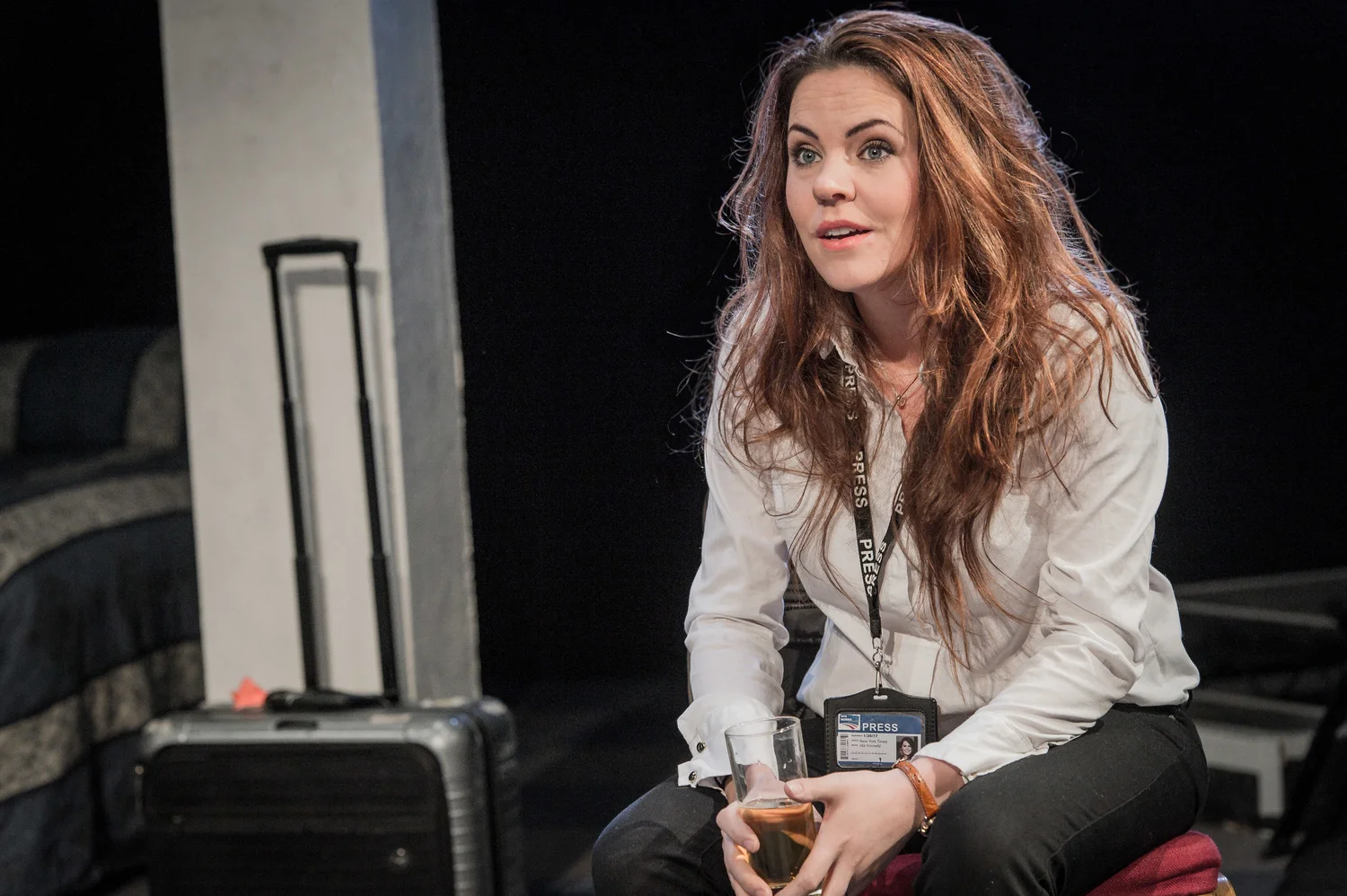 Rachel Tucker in Farragut North, Southwark Playhouse Off West End, composer - Jude Obermüller (photo by Robert Workman)