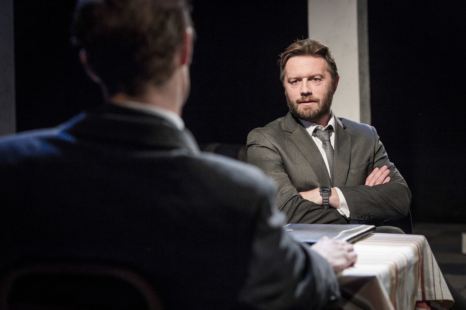 Andrew Whipp in Farragut North, Southwark Playhouse Off West End, composer - Jude Obermüller (photo by Robert Workman)