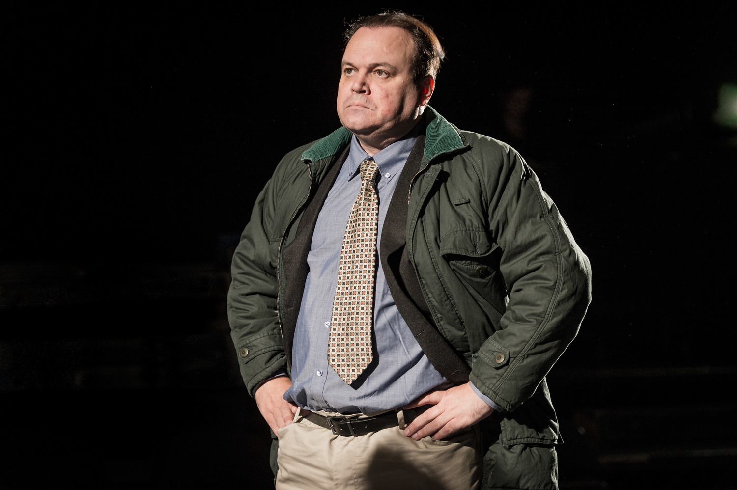 Shaun Williamson in Farragut North, Southwark Playhouse Off West End, composer - Jude Obermüller (photo by Robert Workman)