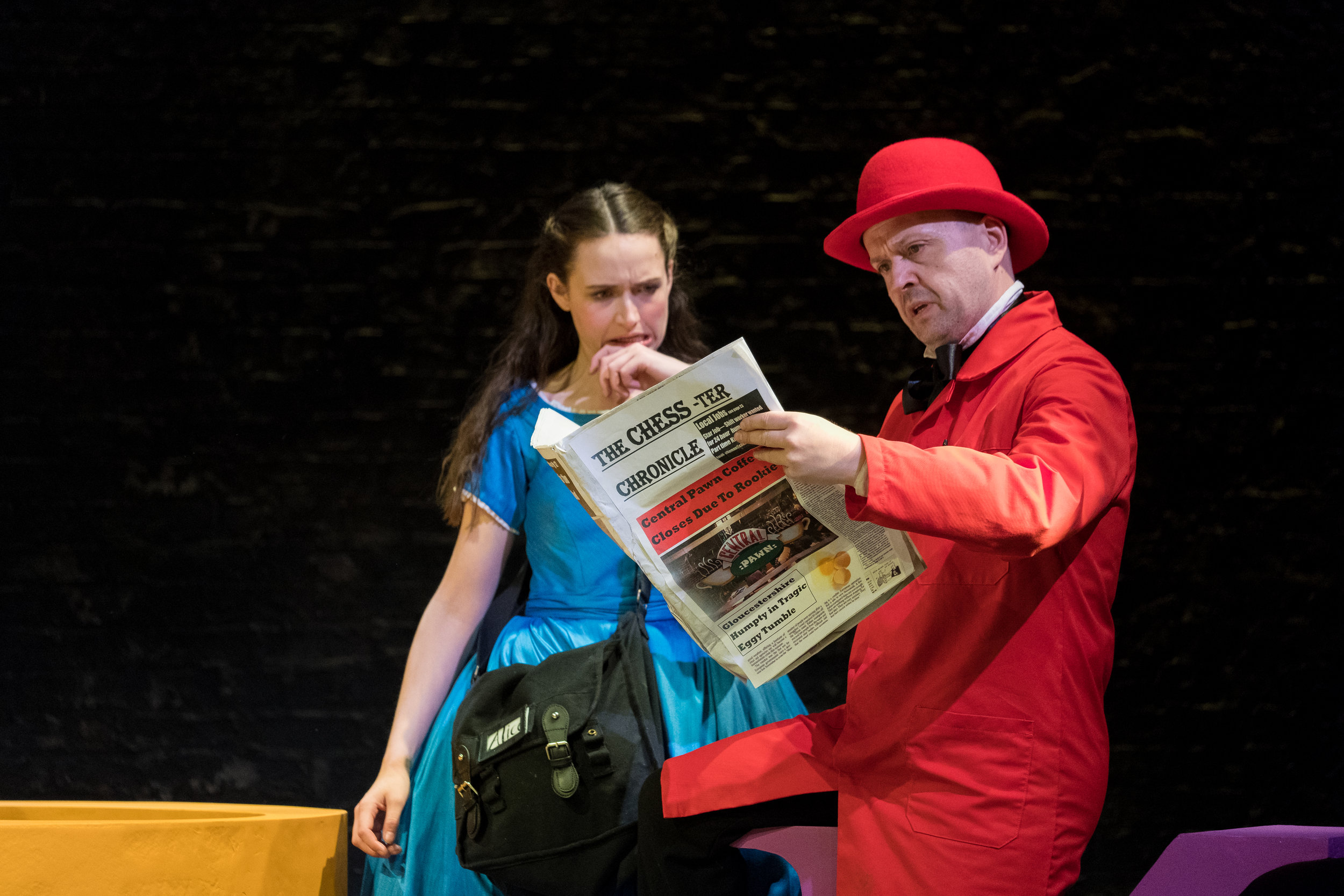  Rebecca Birch &amp; Daniel Goode in Alice in Wonderland, Storyhouse, composed by Jude Obermüller (photo by Mark McNulty) 