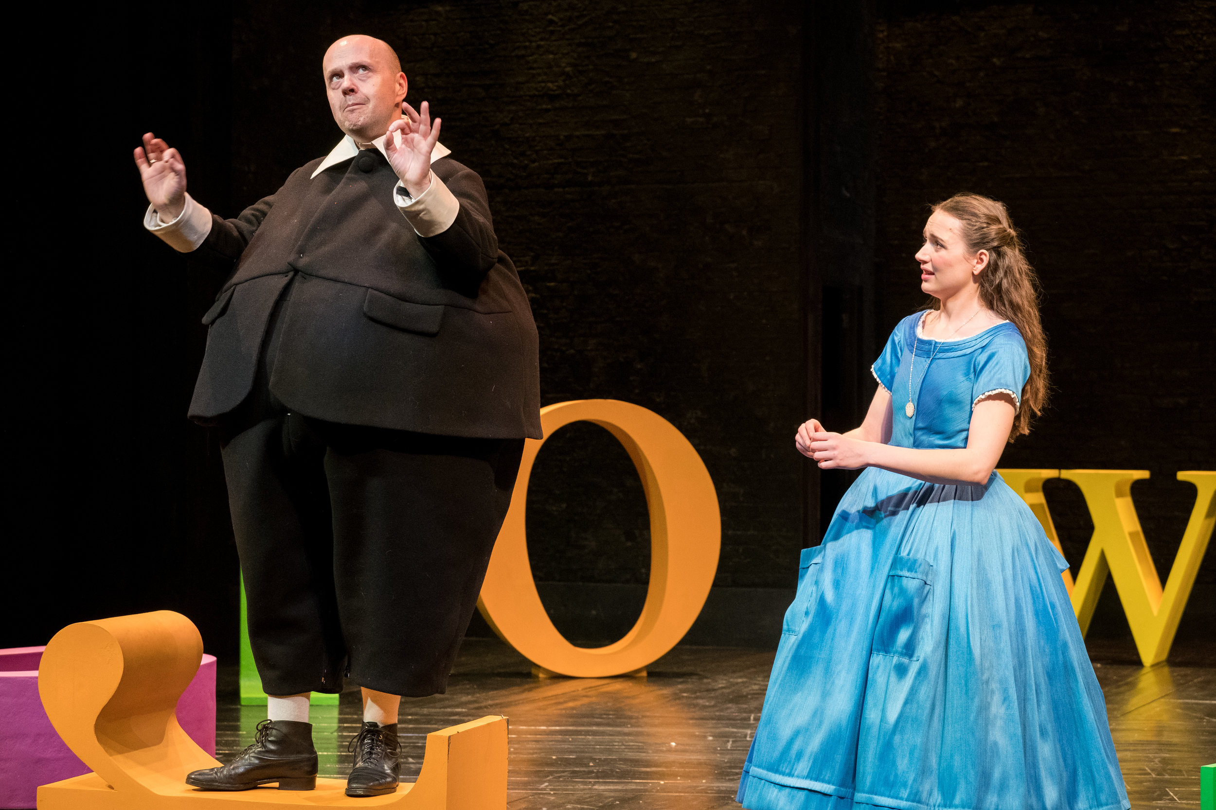  Daniel Goode &amp; Rebecca Birch in Alice in Wonderland, Storyhouse, composed by Jude Obermüller (photo by Mark McNulty) 