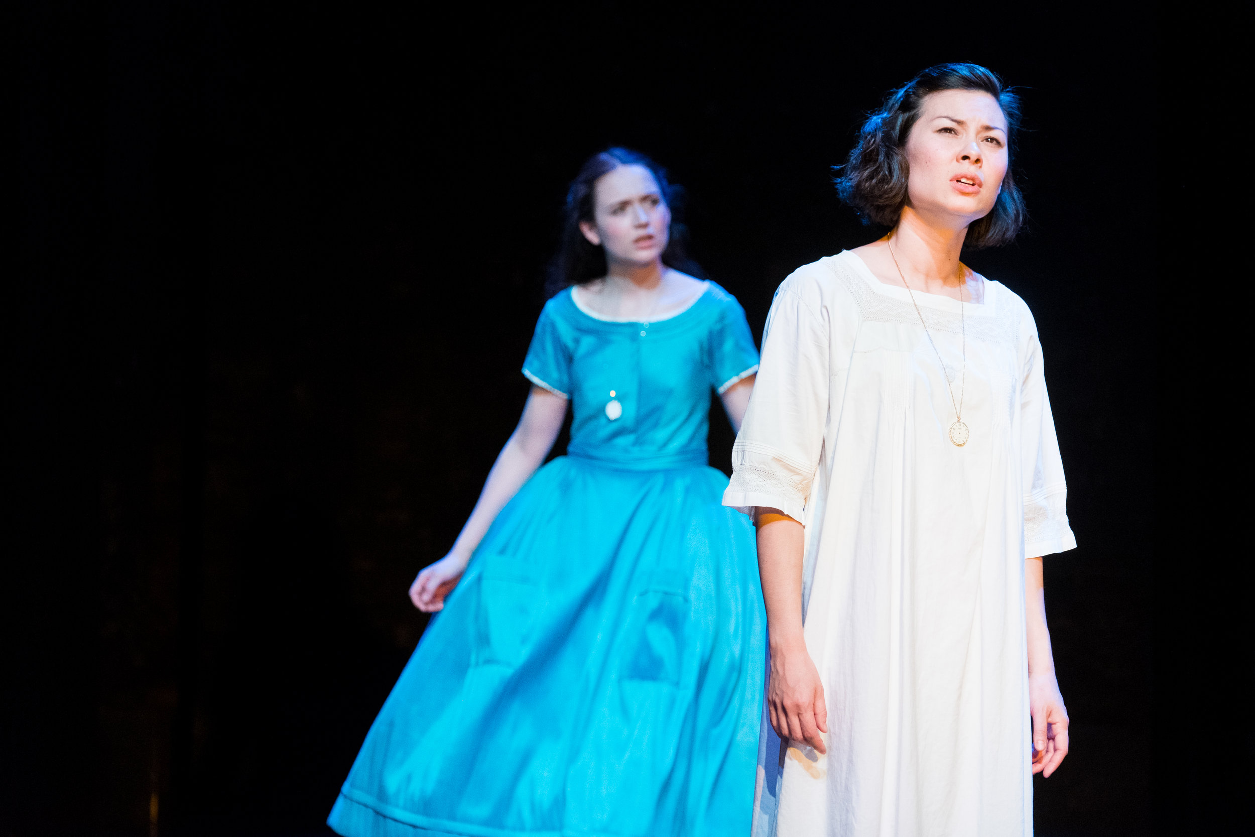  Anna Leong Brophy &amp; Rebecca Birch in Alice in Wonderland, Storyhouse, composed by Jude Obermüller (photo by Mark McNulty) 