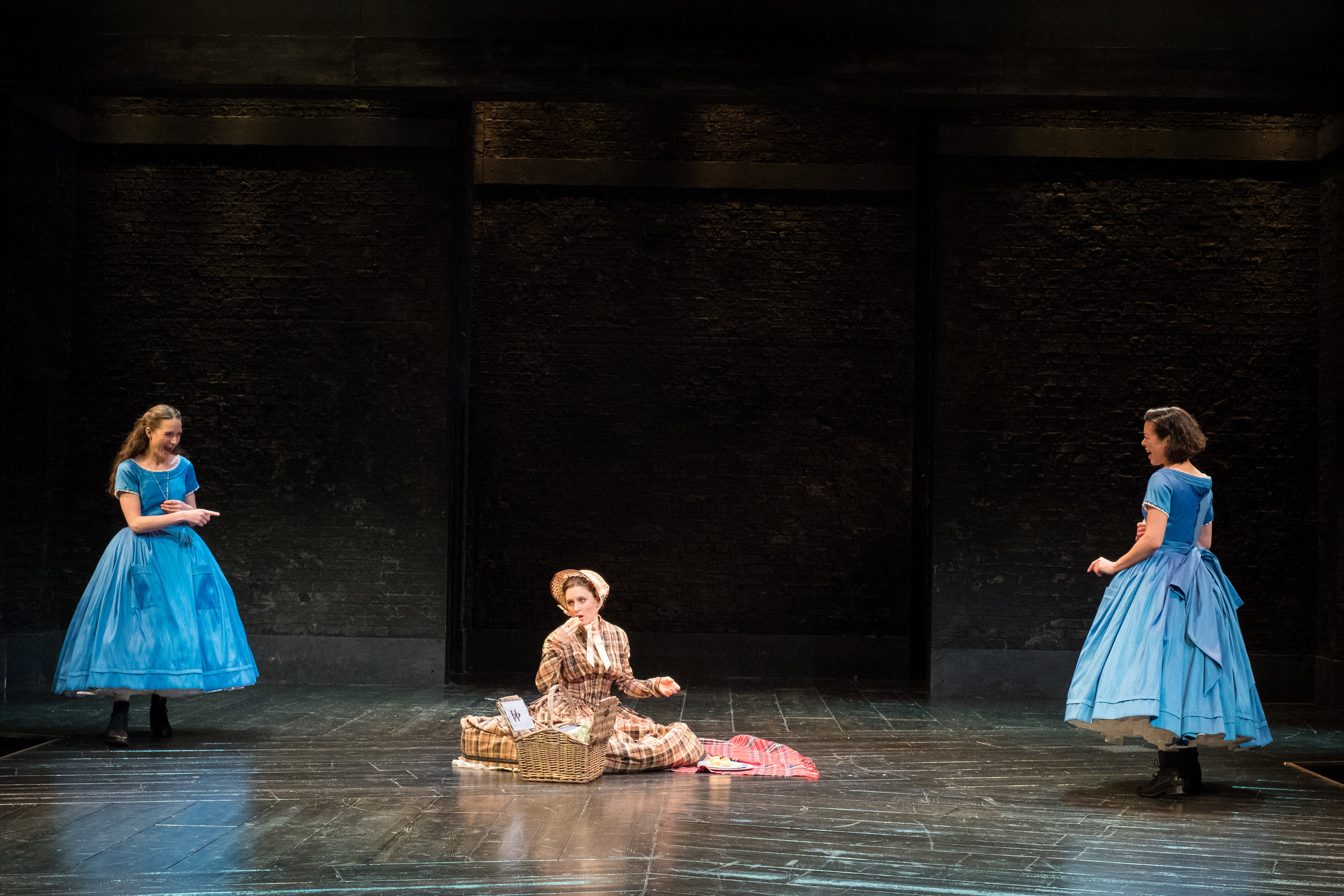  Anna Leong Brophy, Rebecca Birch &amp; Barbara Hockaday in Alice in Wonderland, Storyhouse, composed by Jude Obermüller (photo by Mark McNulty) 