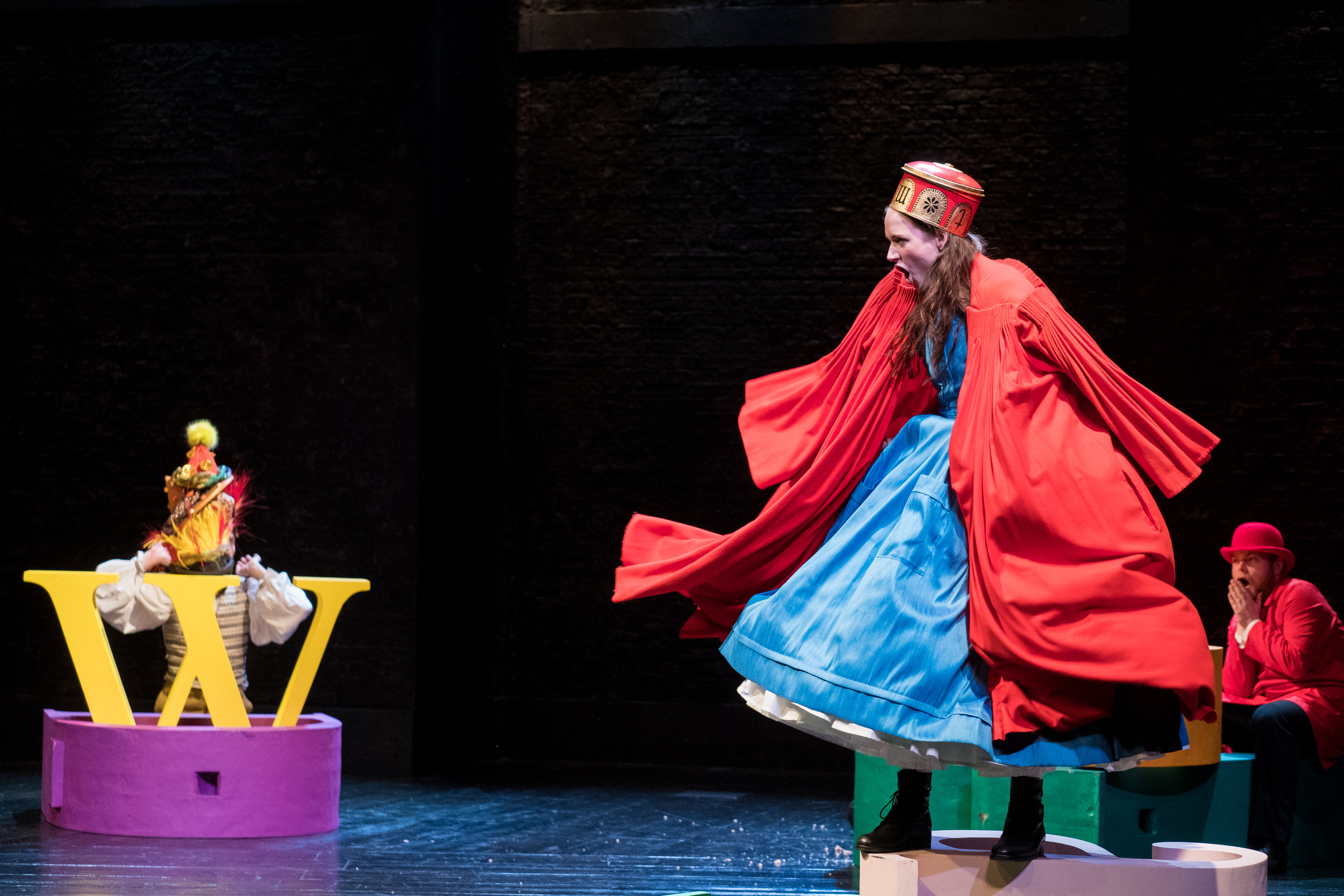  Rebecca Birch &amp; cast in Alice in Wonderland, Storyhouse, composed by Jude Obermüller (photo by Mark McNulty) 