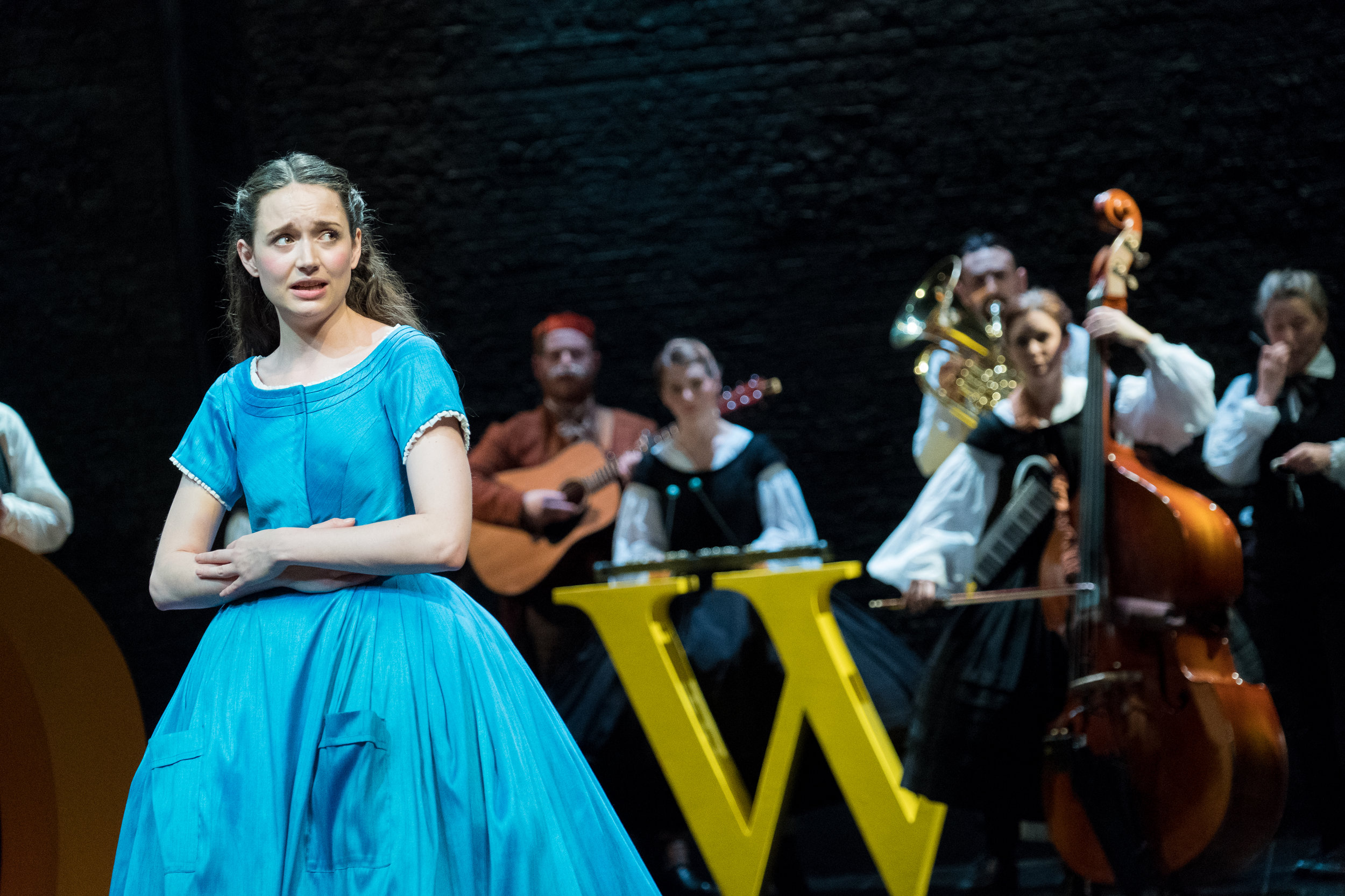  Rebecca Birch &amp; cast in Alice in Wonderland, Storyhouse, composed by Jude Obermüller (photo by Mark McNulty) 