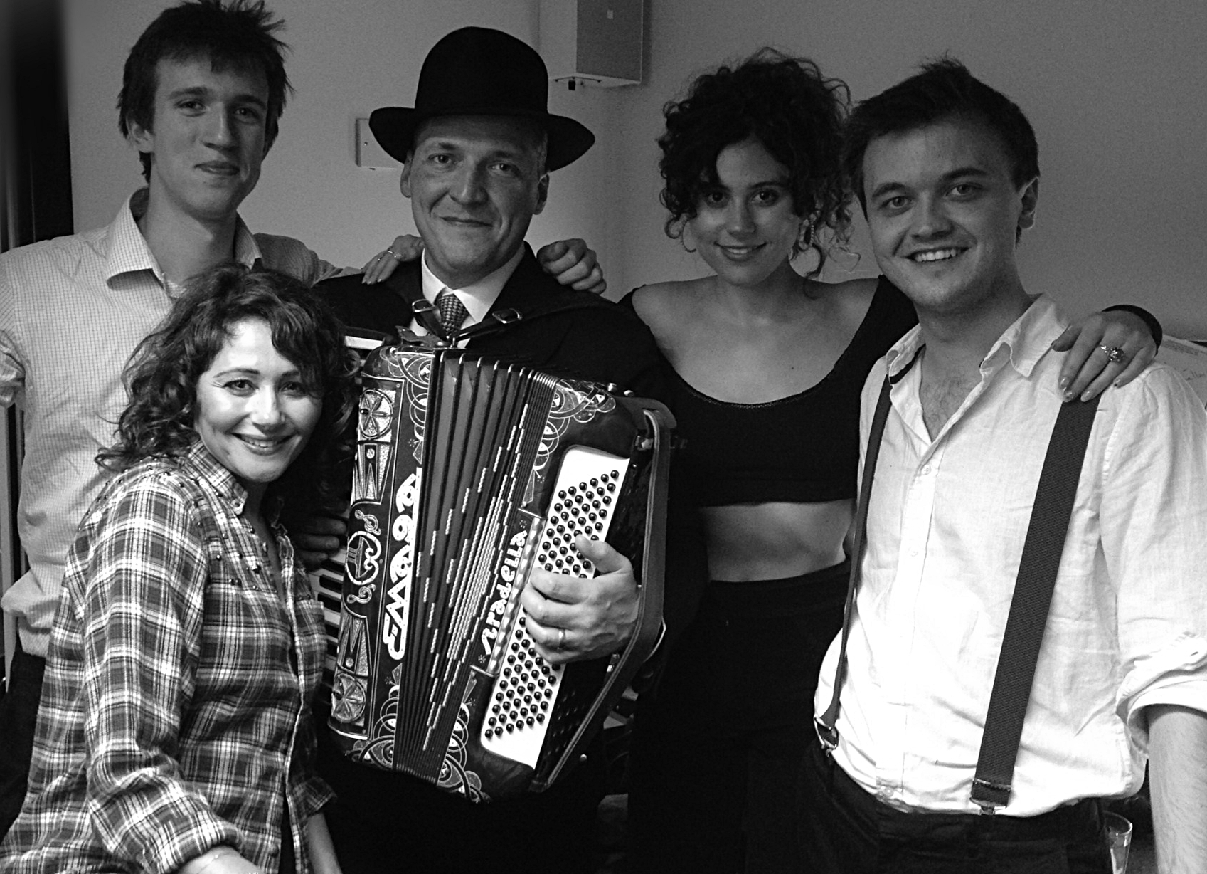 Pre-final show at The St James Theatre (or Other Palace): Misha Mullov-Abbado (bass), Frances Ruffelle, Romano Viazzani (accordion), Eliza Caird and Jude Obermüller