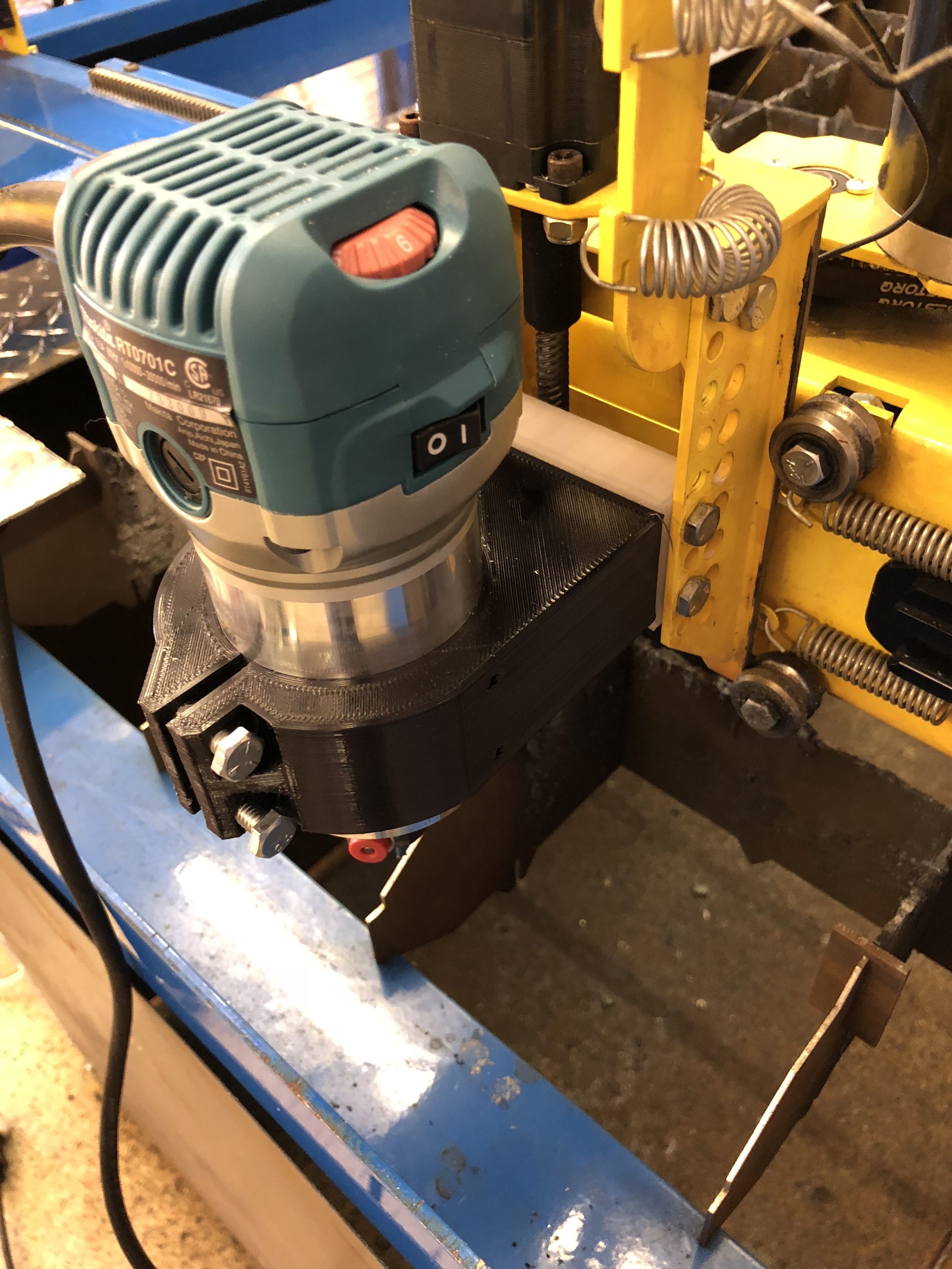 3D Printed Router Attachment for CNC Plasma table