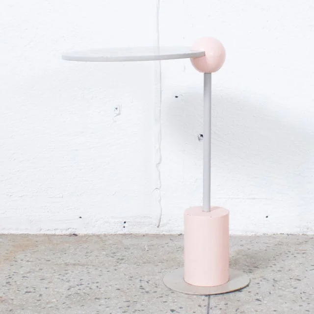 Pink and Grey Memphis table