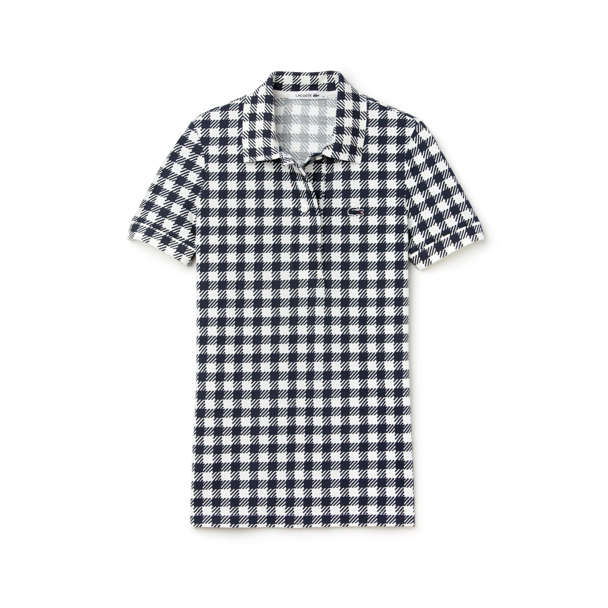 lacoste checkered polo