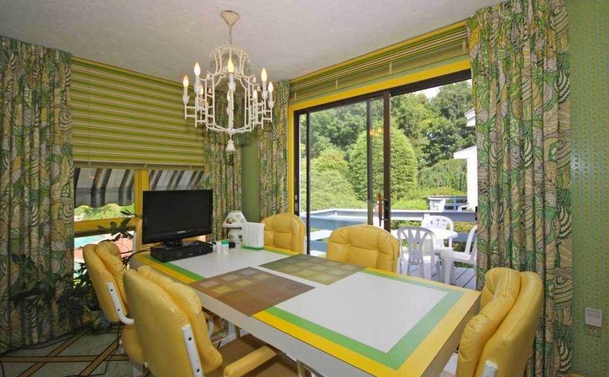 1970's Kitchen: Yellow and green were hot colors for the kitchen back then.
