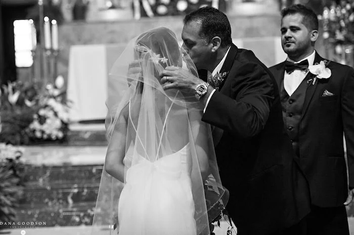 5- Lisa Stoner Events – St Augustine Wedding Ceremony – Cathedral Basilica of St Augustine – Armenian wedding – Luxury North Florida Wedding Planner – fathers kiss.jpg