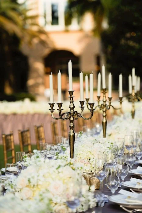 Lisa Stoner Events – Lisa Stoner Wedding - Orlando luxury wedding planner- Ritz Carlton Orlando - Ritz Carlton Orlando outdoor reception -gold candlesticks.jpg