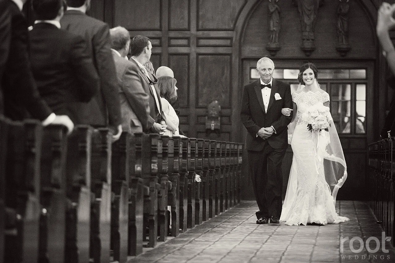 Lisa Stoner + Knowles Chapel Wedding + Bride Processional + .jpg