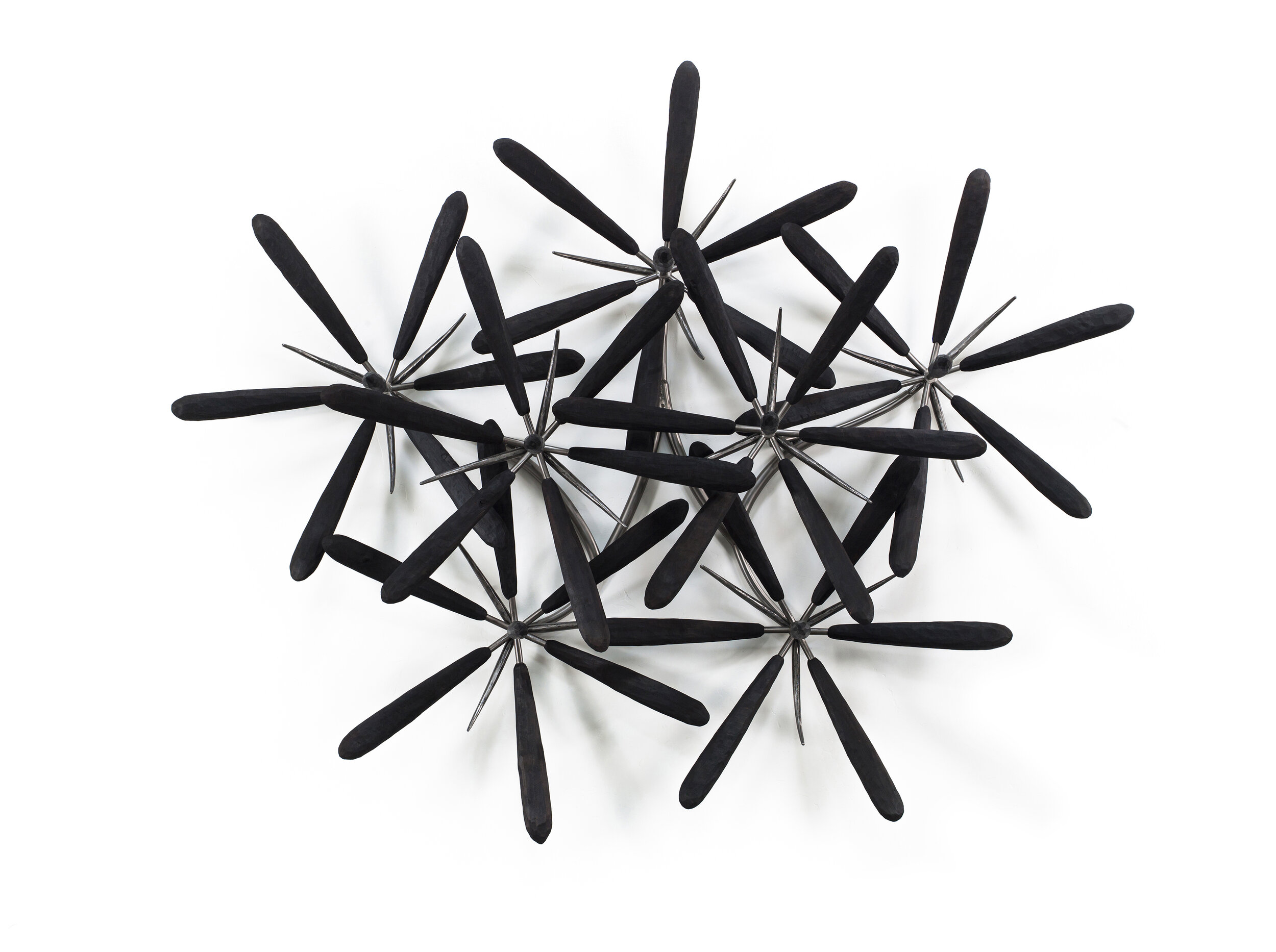Round Tipped Black Raw Wall Flower, 2013
