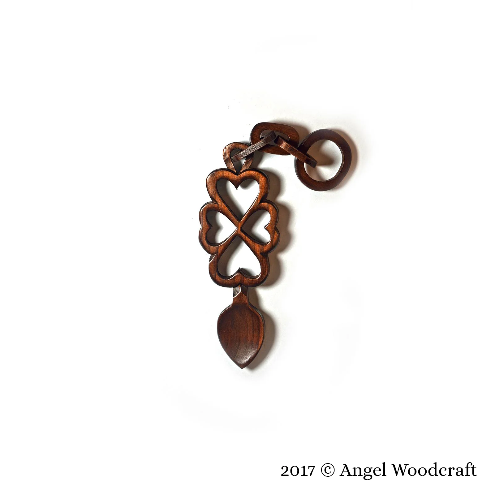 welsh love spoon hearts clover 2