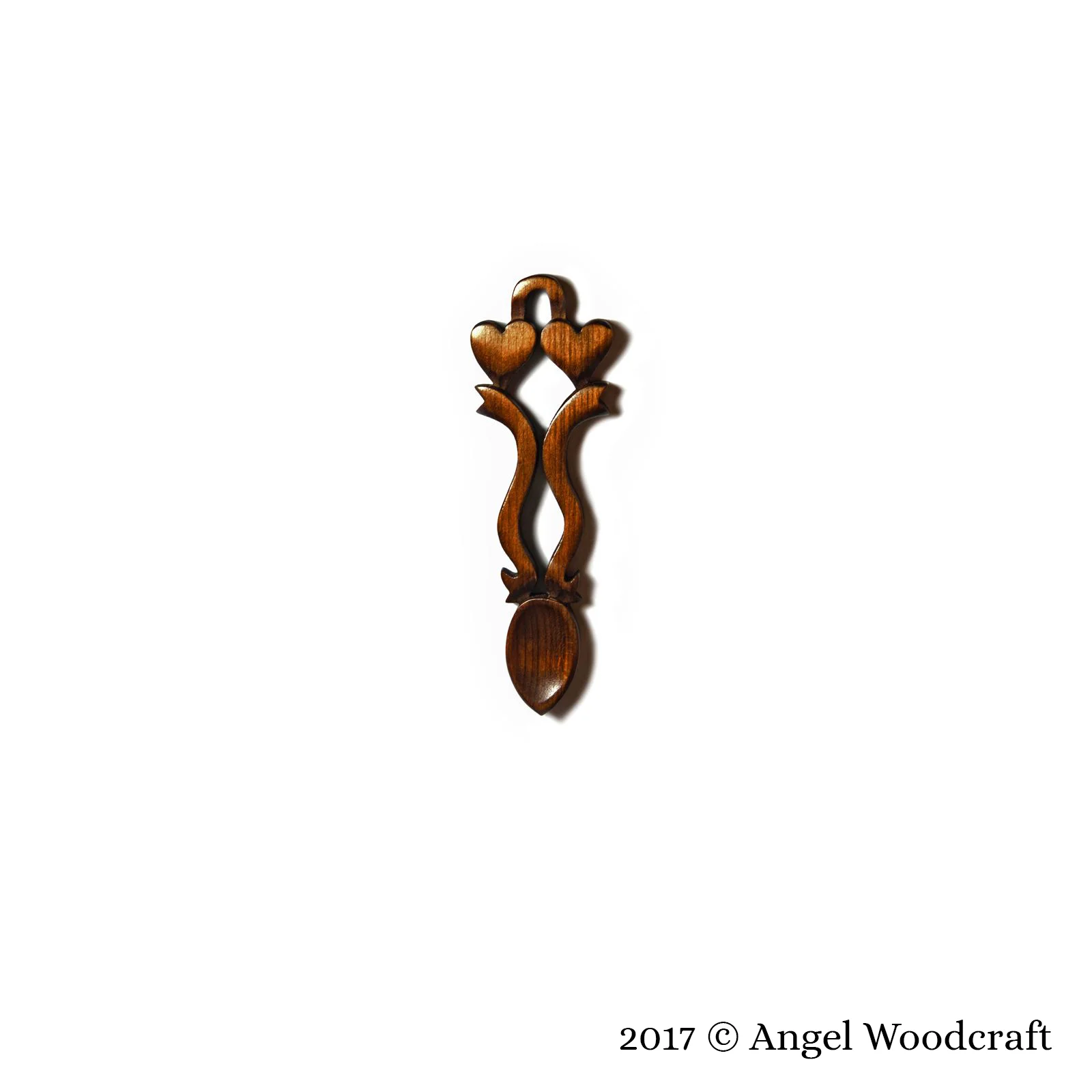 welsh love spoon best wishes gift dark 2