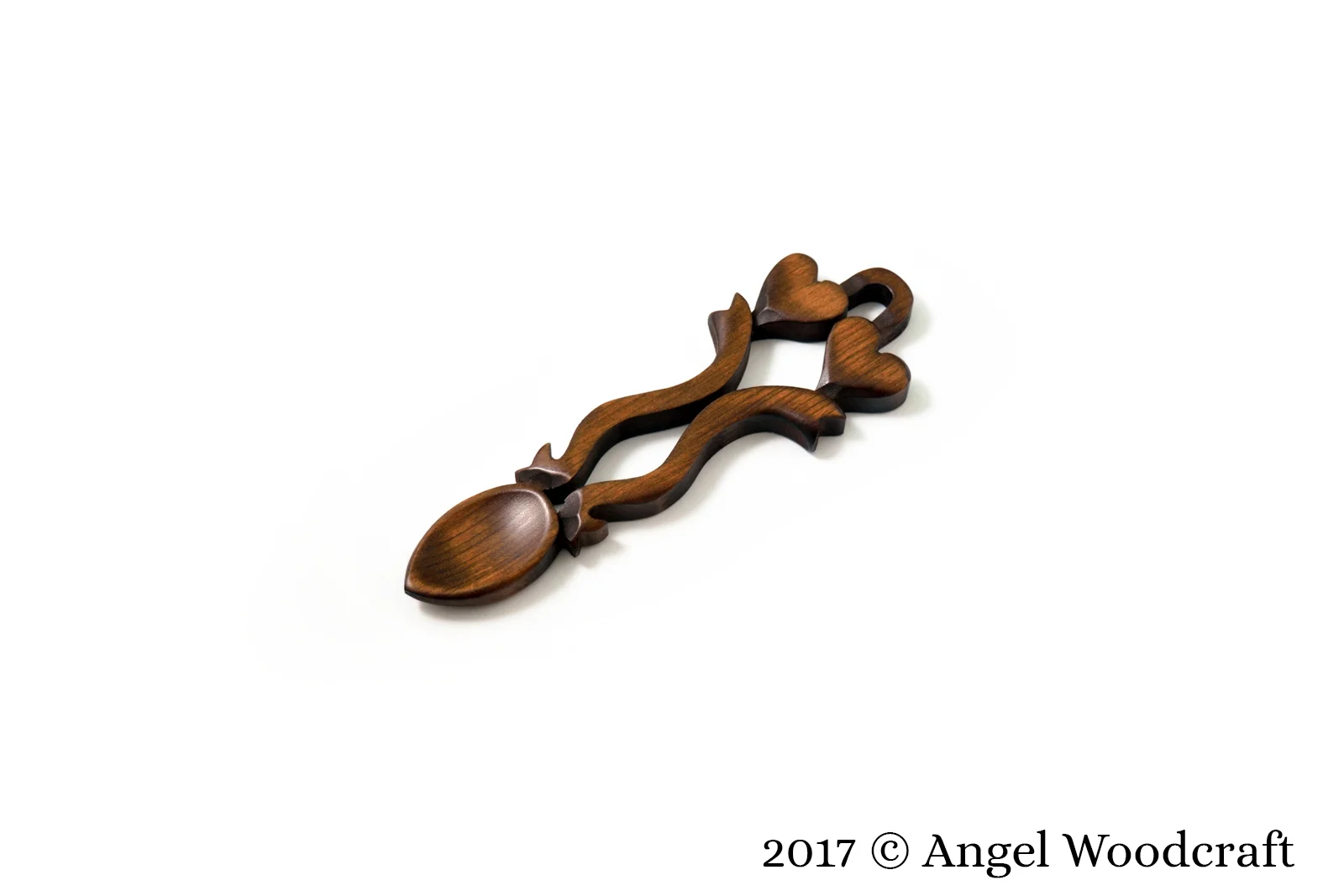 welsh love spoon best wishes gift dark 1