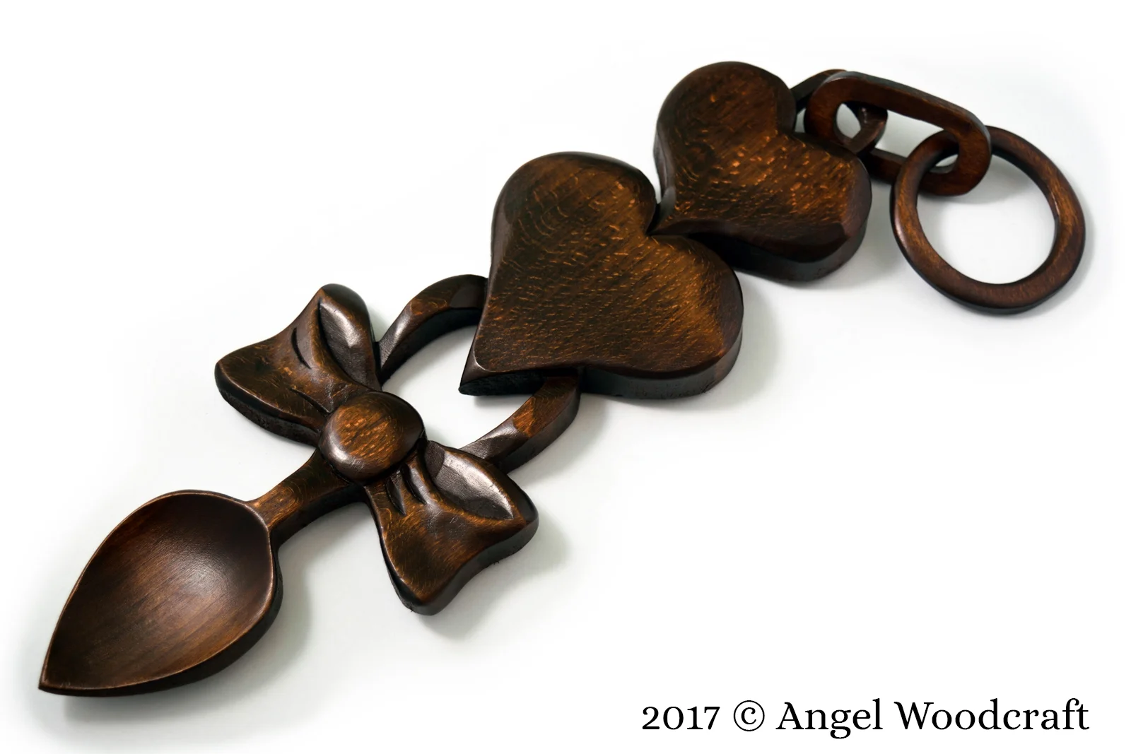 welsh love spoon personalised engraving heart dark 1